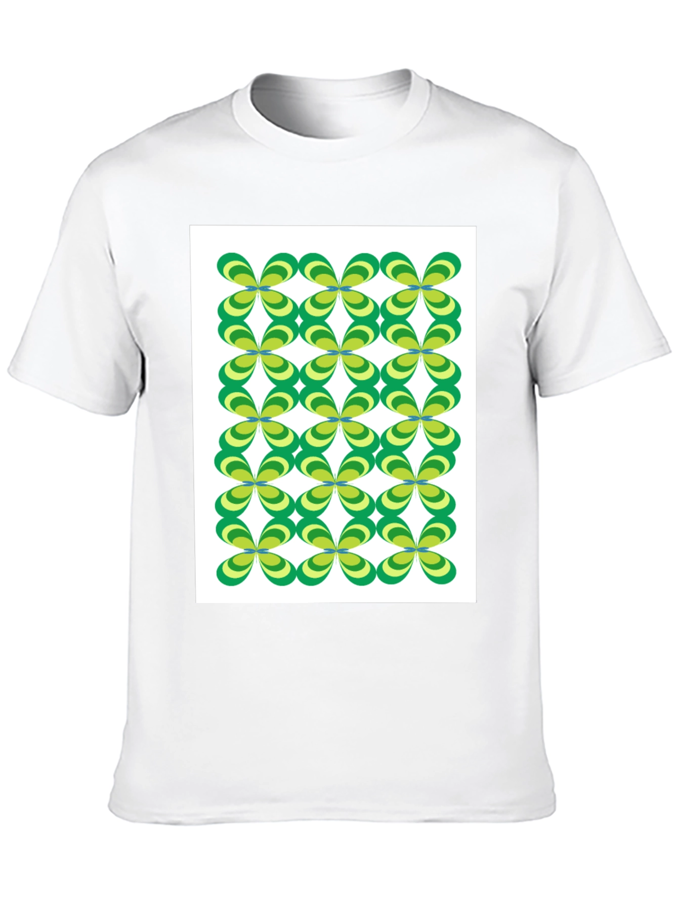 Retro Floral Pattern Black T-Shirt
