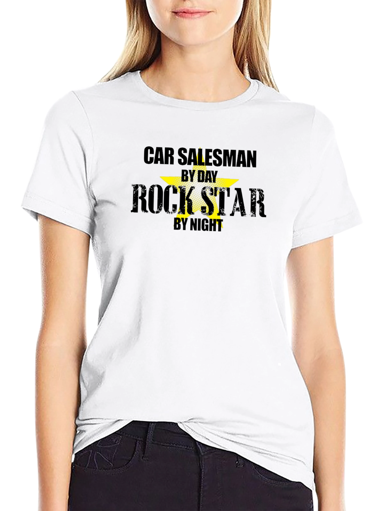 Car Salesman Rockstar T-Shirt: Day & Night