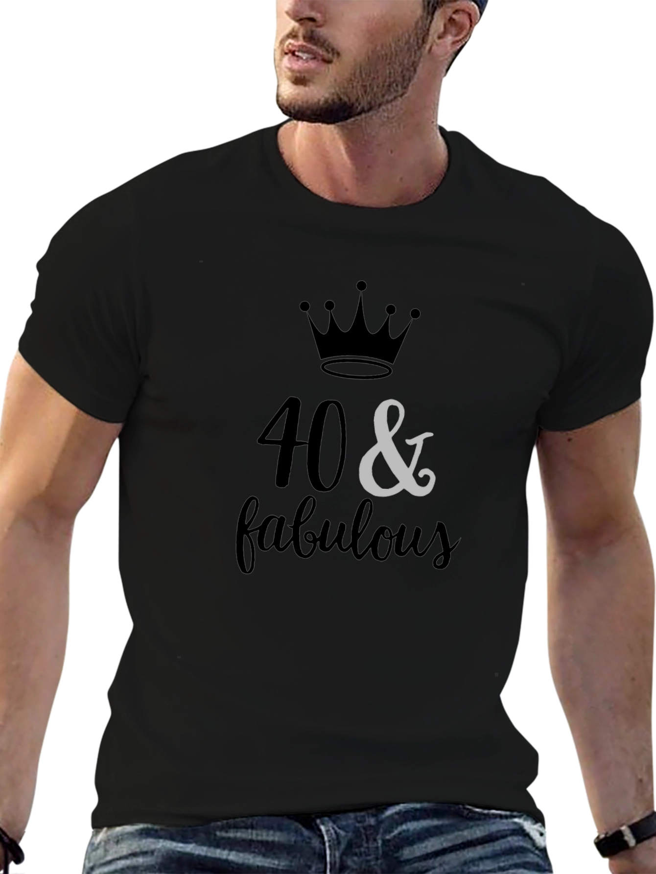 40 & Fabulous Birthday Graphic T-Shirt