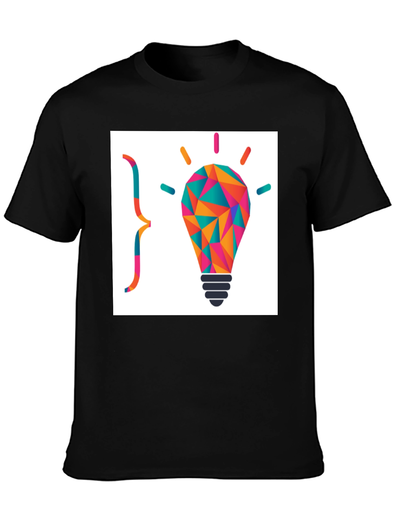 Geometric Lightbulb Graphic Tee
