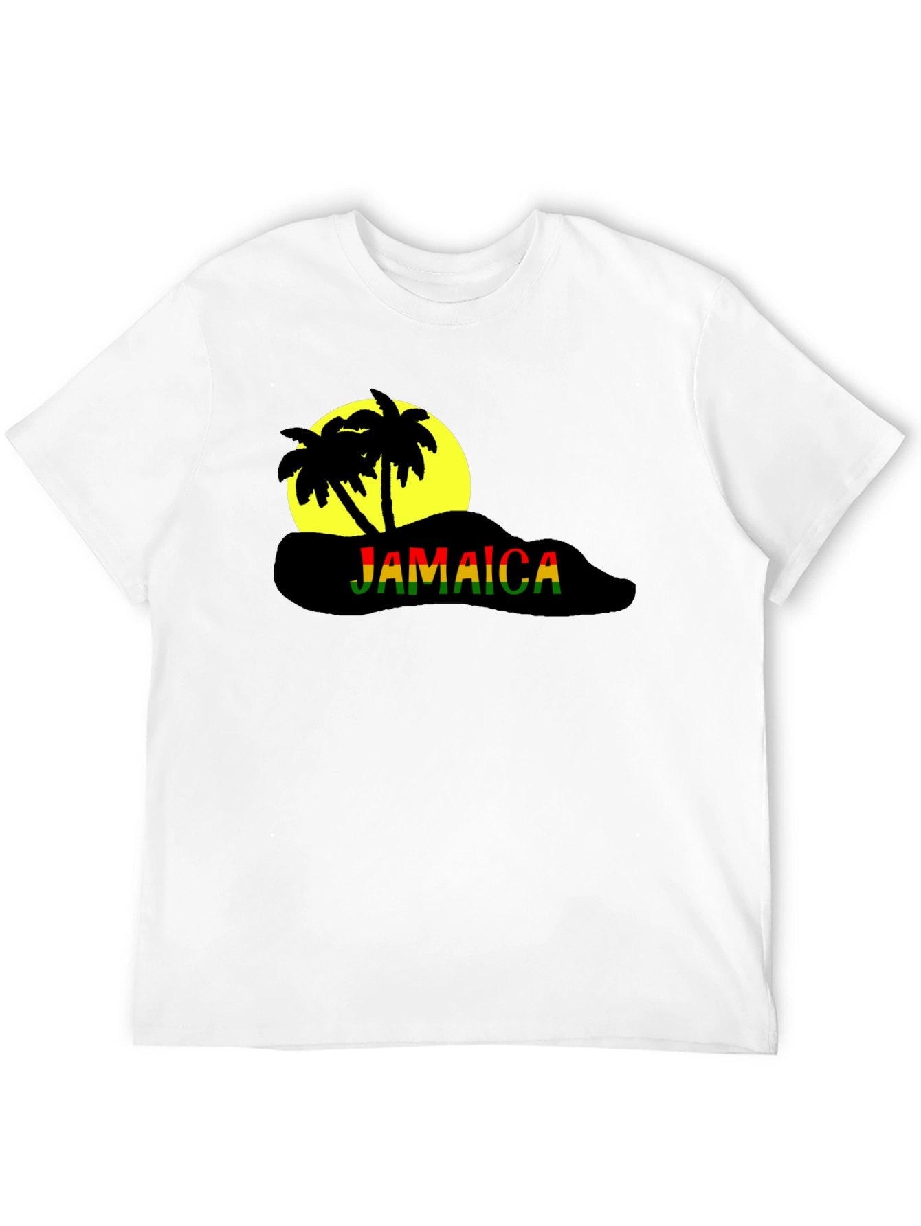 Jamaica Palm Tree Black T-Shirt