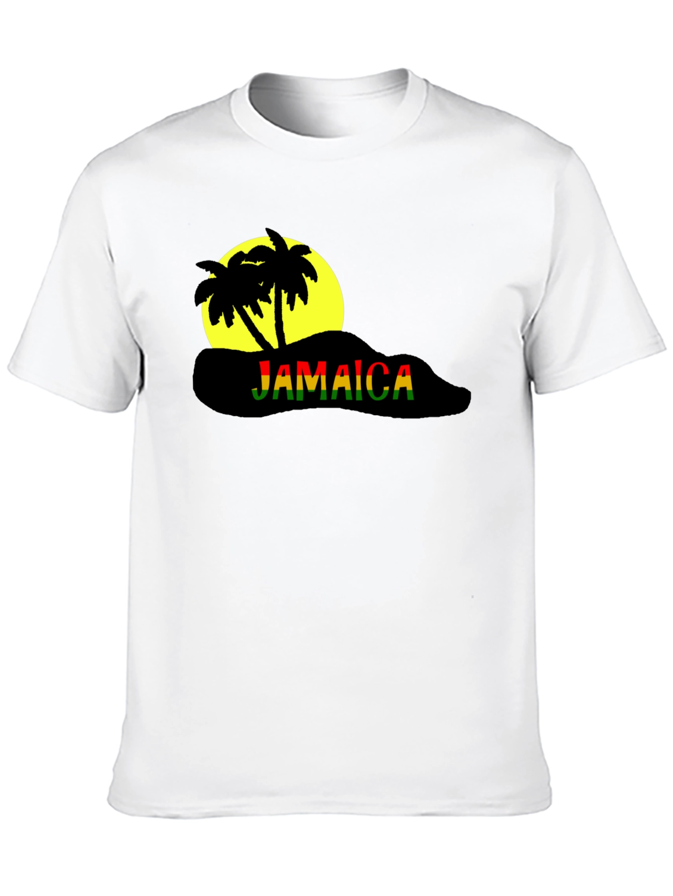 Jamaica Palm Tree Black T-Shirt