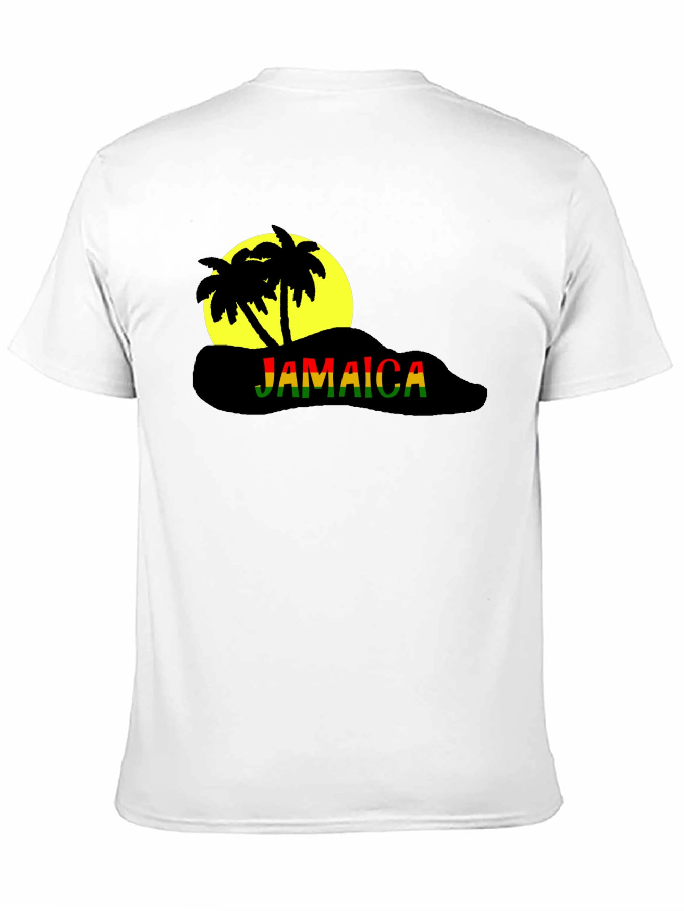 Jamaica Palm Tree Black T-Shirt