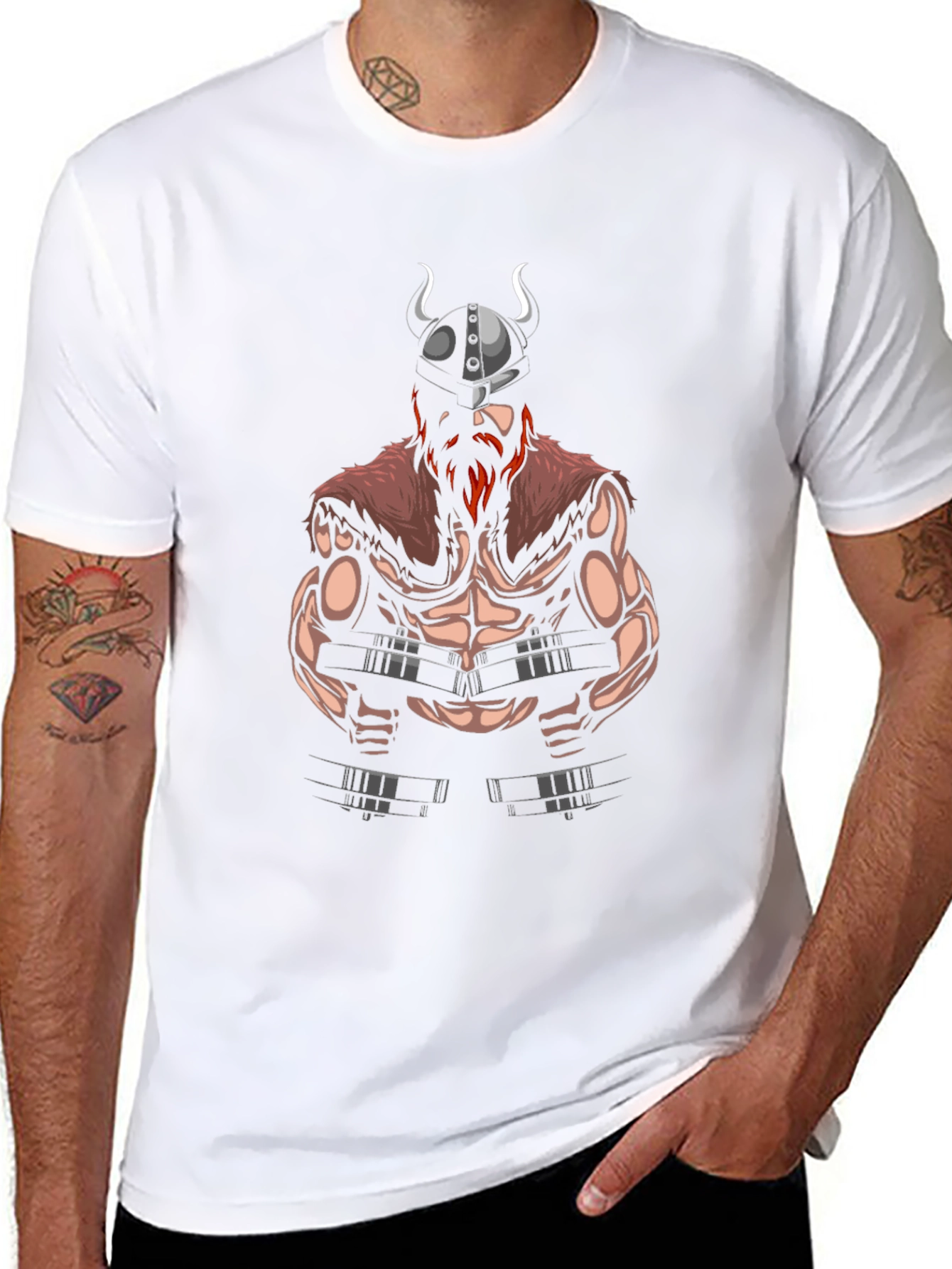 Viking Gym T-Shirt - Black Cotton Graphic Tee