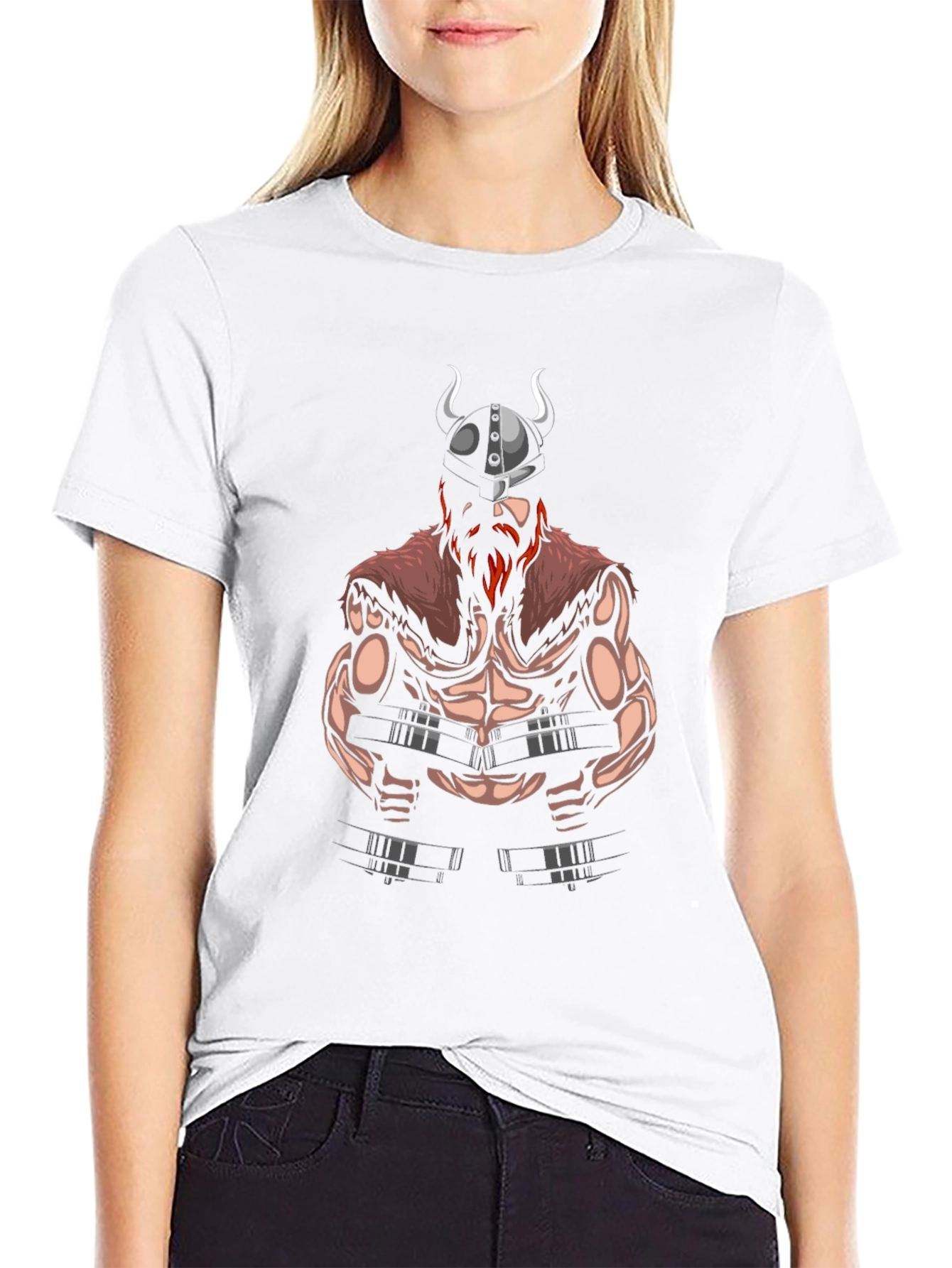 Viking Gym T-Shirt - Black Cotton Graphic Tee