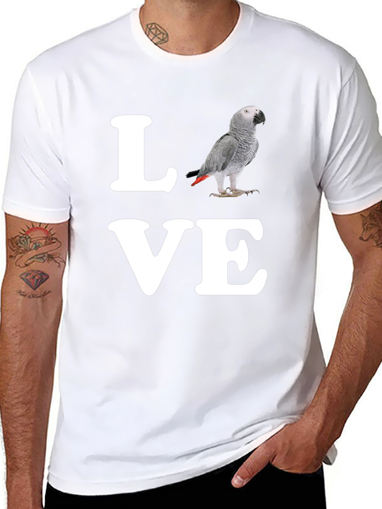 Love Parrot T-Shirt - Unique Graphic Tee