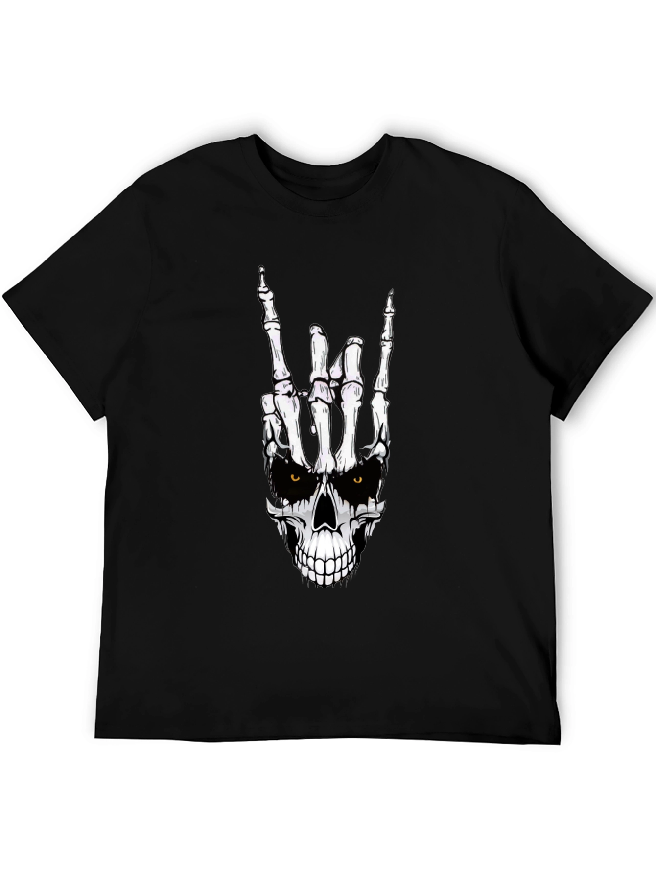 Rock On Skeleton Hand Graphic Tee