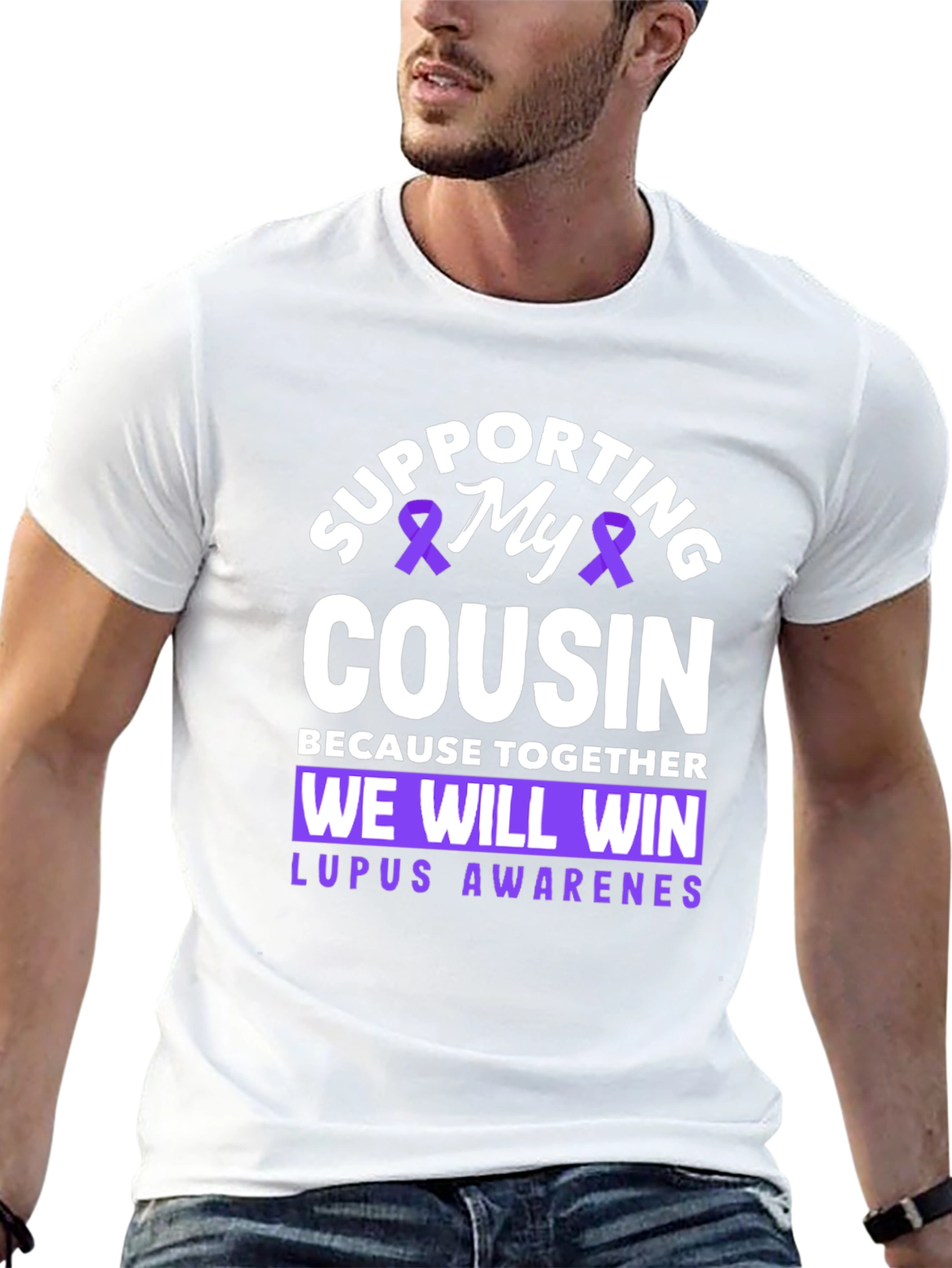 Lupus Awareness T-Shirt - Supporting My Cousin Tee
