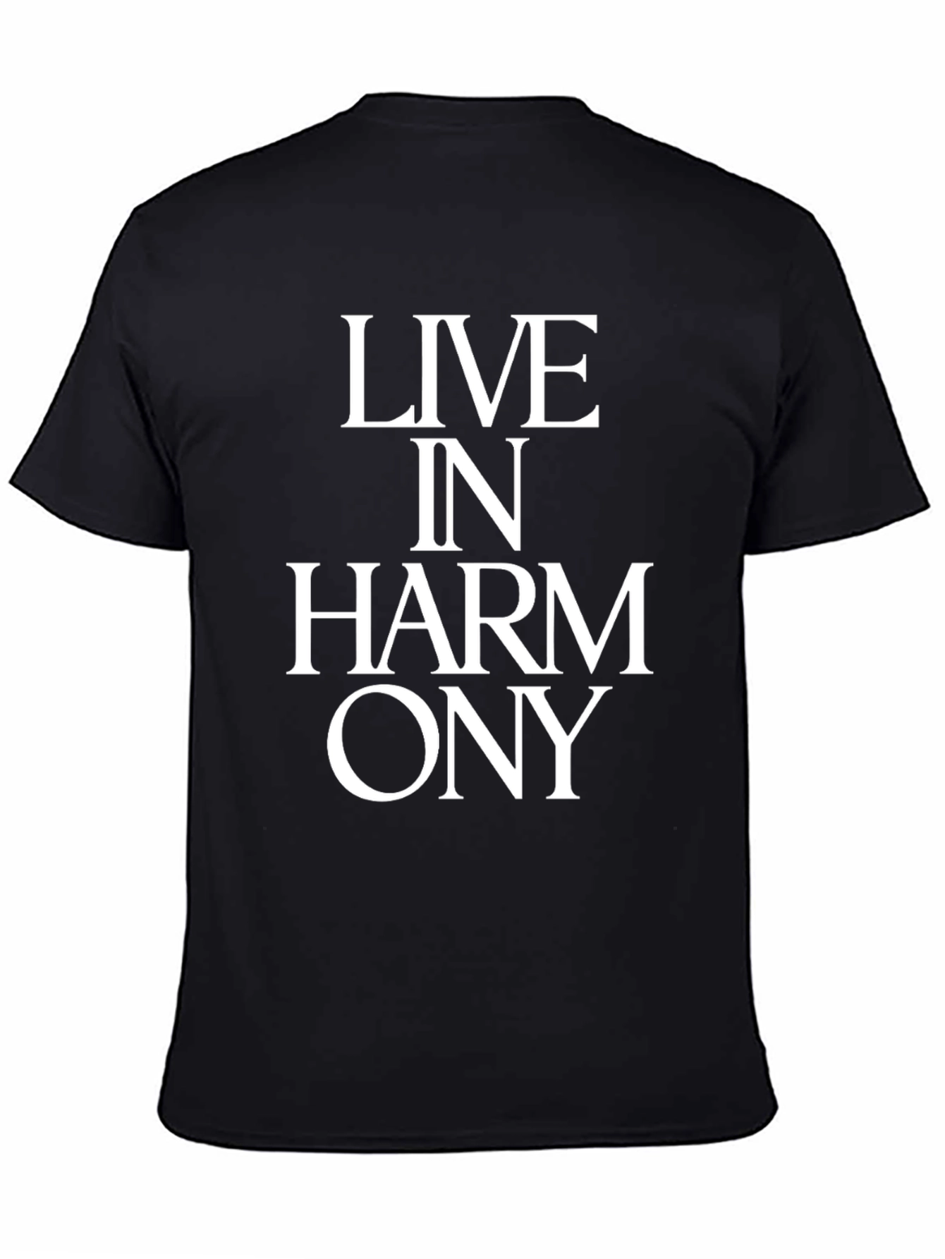 Live In Harmony T-Shirt - Black Graphic Tee