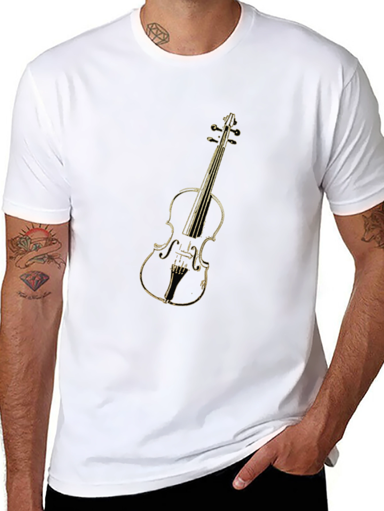 Musical T-Shirt: Violin Graphic Tee for Musicians