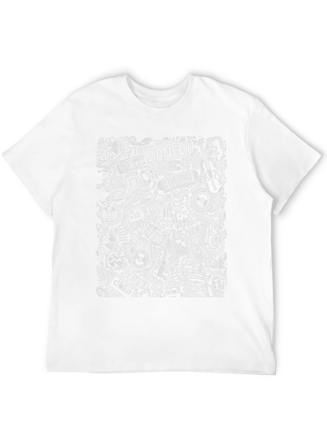 Music Doodle Graphic Print T-Shirt