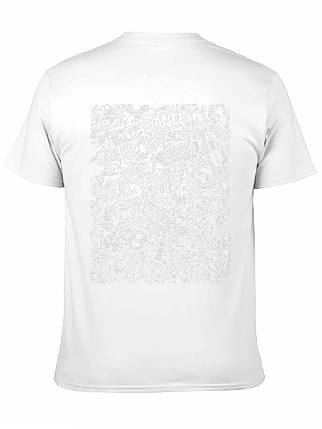 Music Doodle Graphic Print T-Shirt