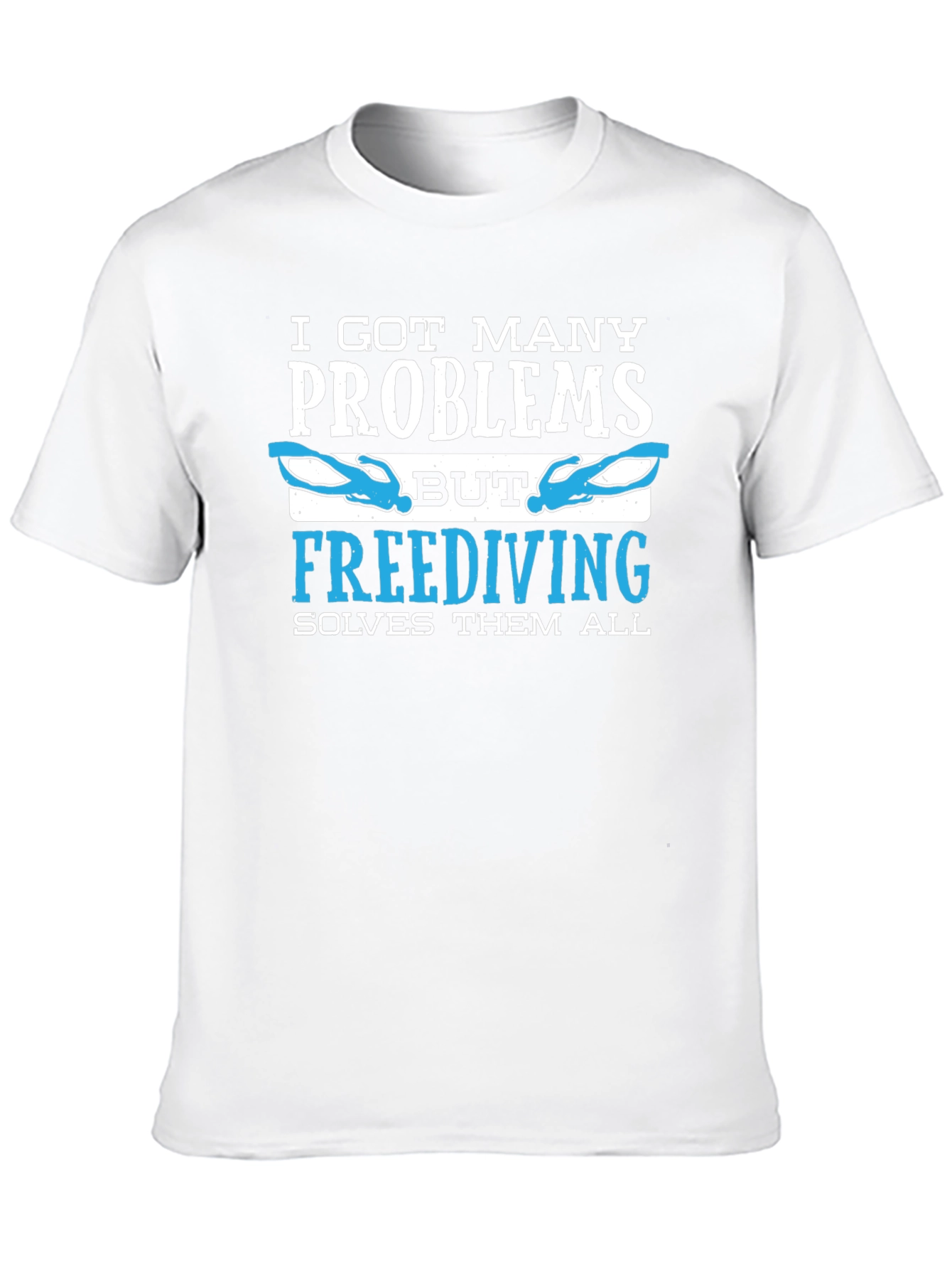 Freediving Solves Problems T-Shirt - Diver Gift