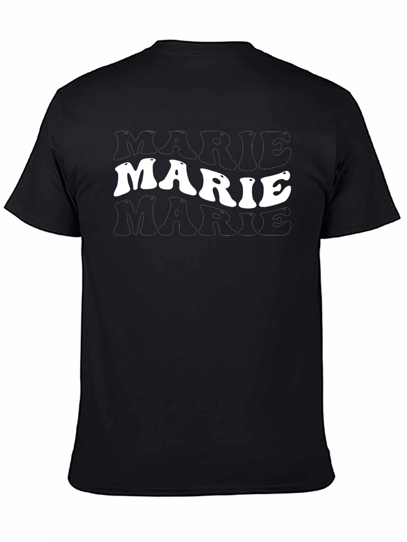 Marie Text Black T-Shirt