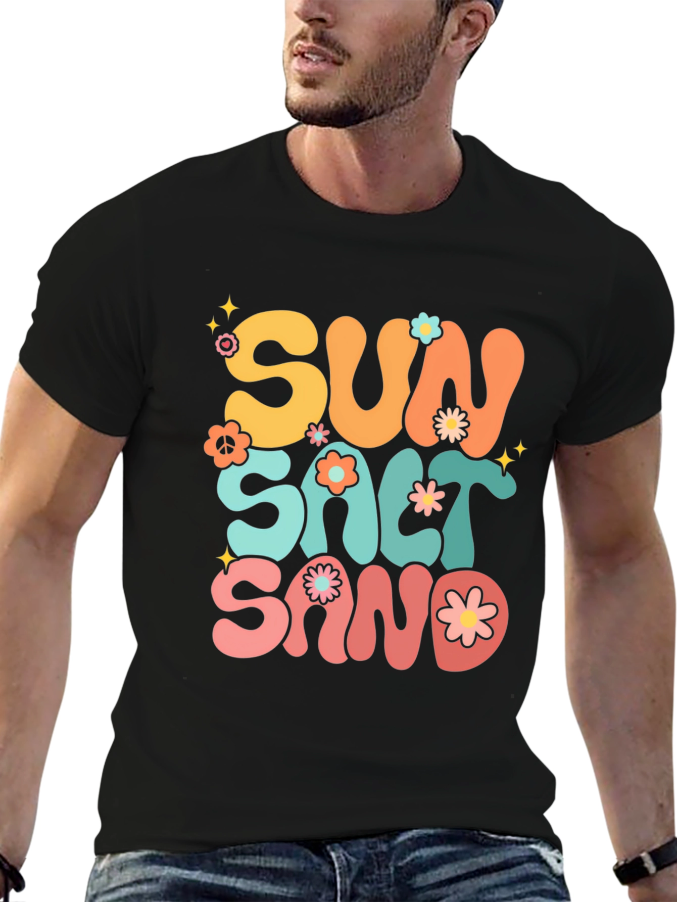 Sun Salt Sand Graphic Tee - Retro Summer Vibes