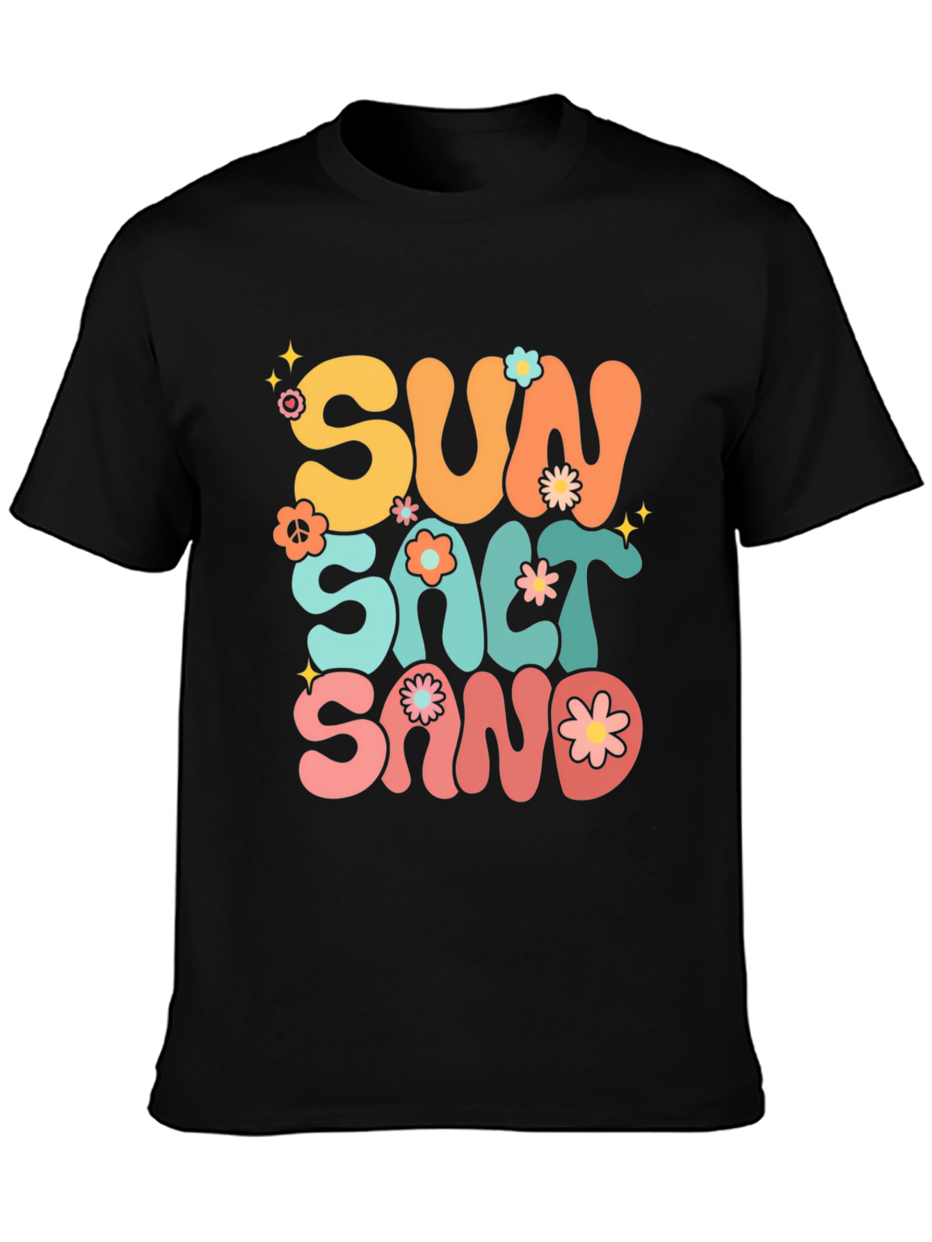 Sun Salt Sand Graphic Tee - Retro Summer Vibes