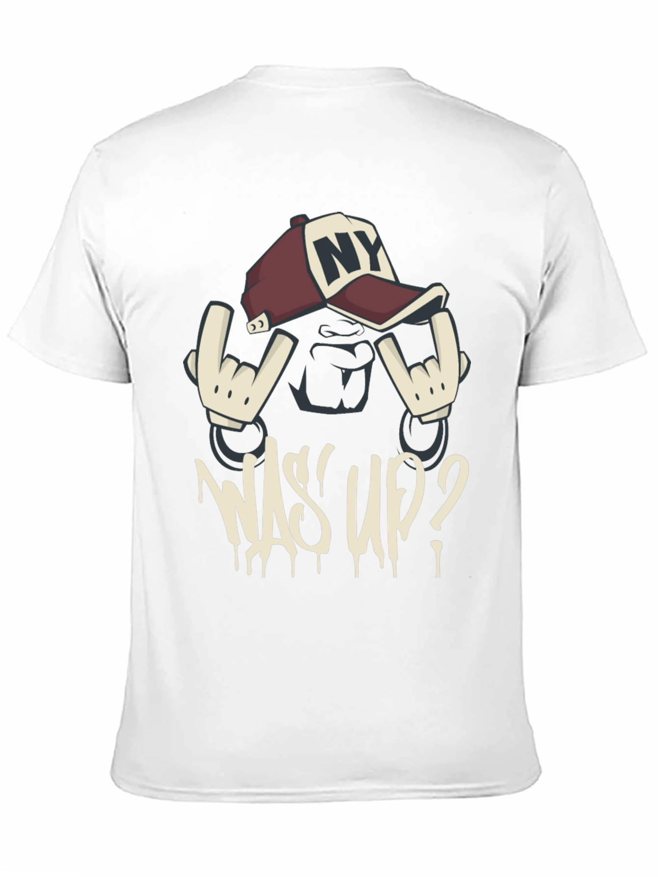 Cool Graphic Tee - Was Up? Black T-Shirt