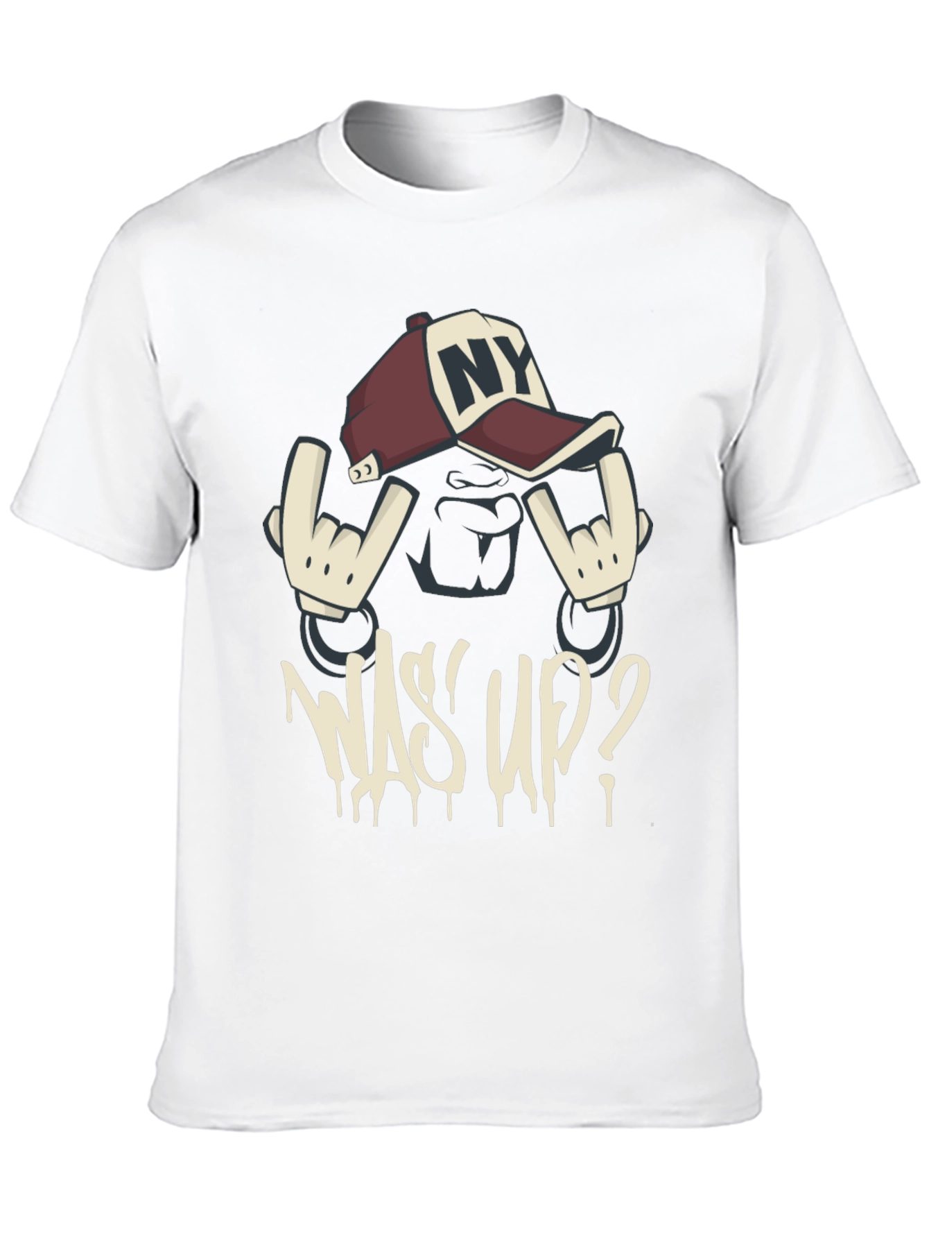 Cool Graphic Tee - Was Up? Black T-Shirt