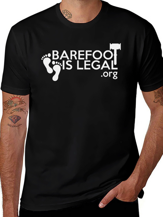 Barefoot is Legal T-Shirt - Black