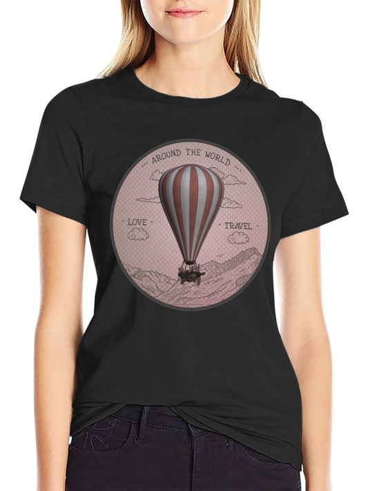 Around the World Hot Air Balloon Graphic Tee