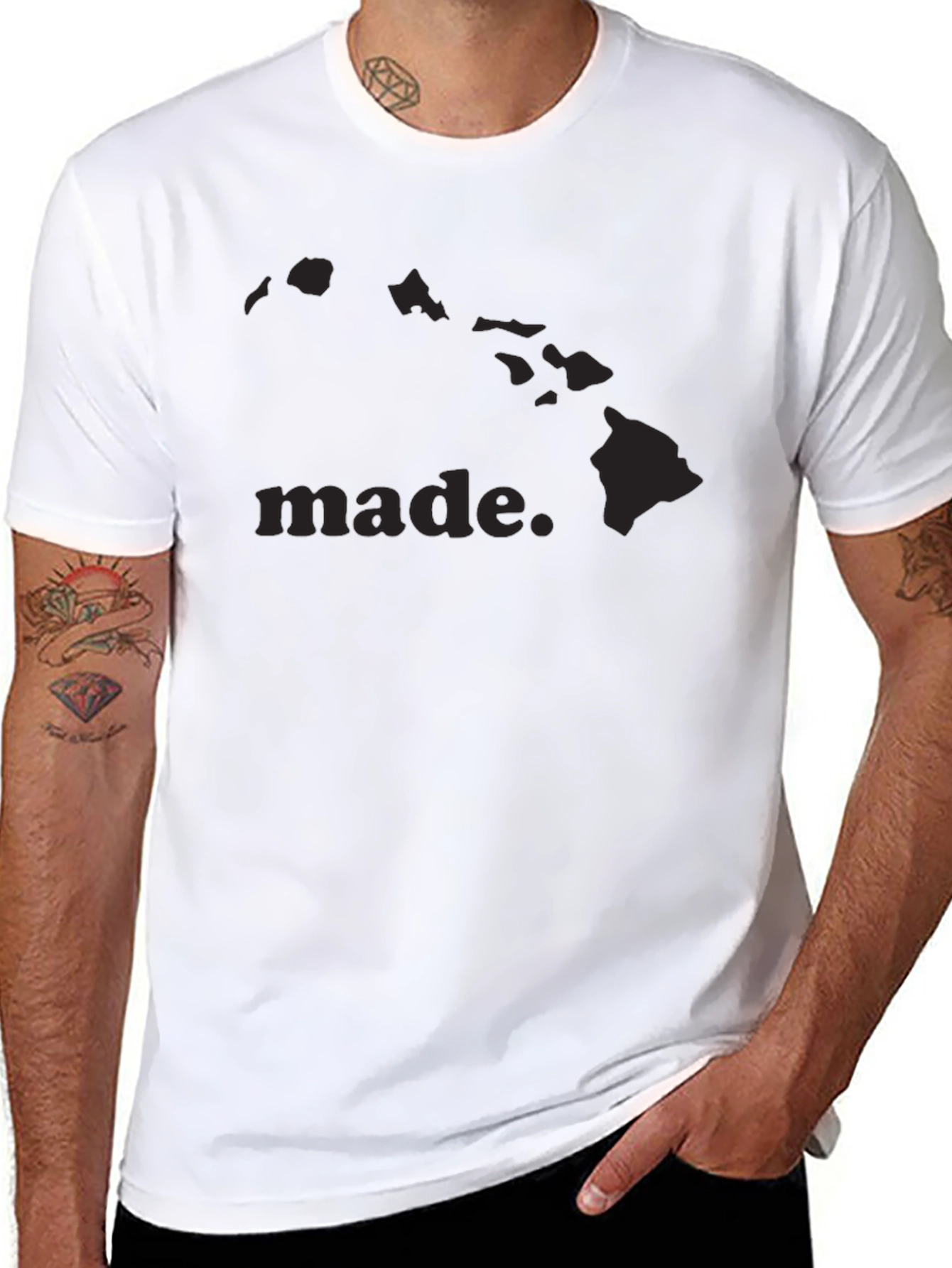Made in Hawaii Black Graphic Tee Shirt
