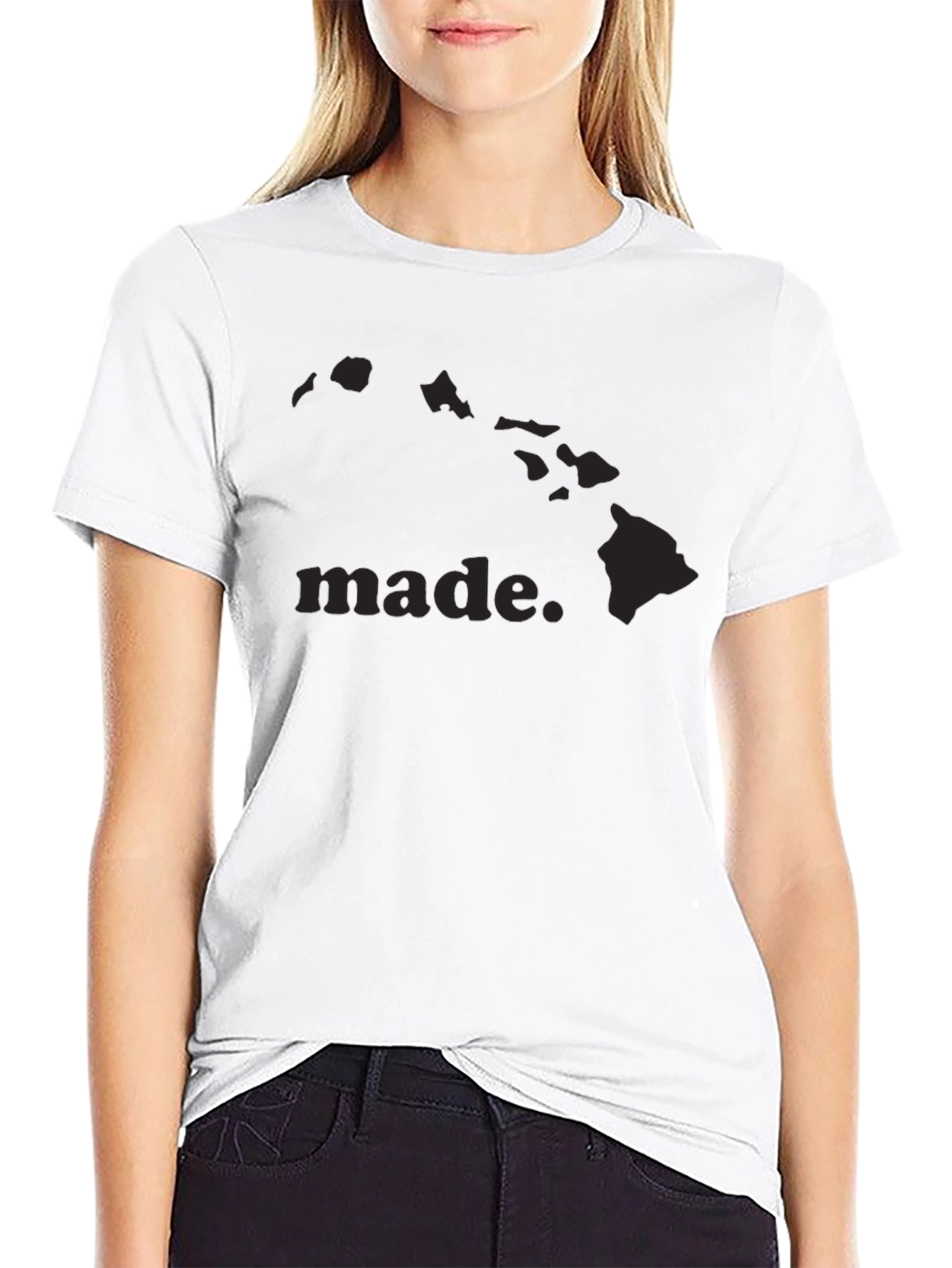 Made in Hawaii Black Graphic Tee Shirt