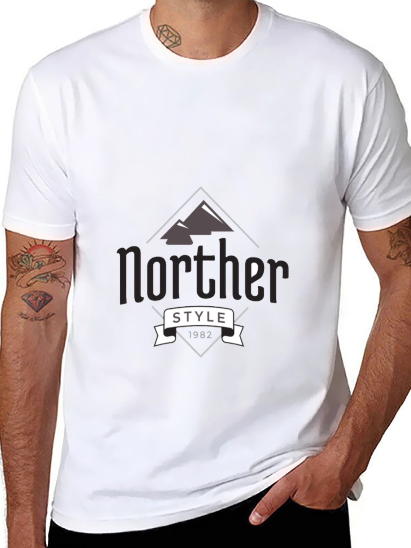 Norther Style Graphic Tee - Mens Black T-Shirt