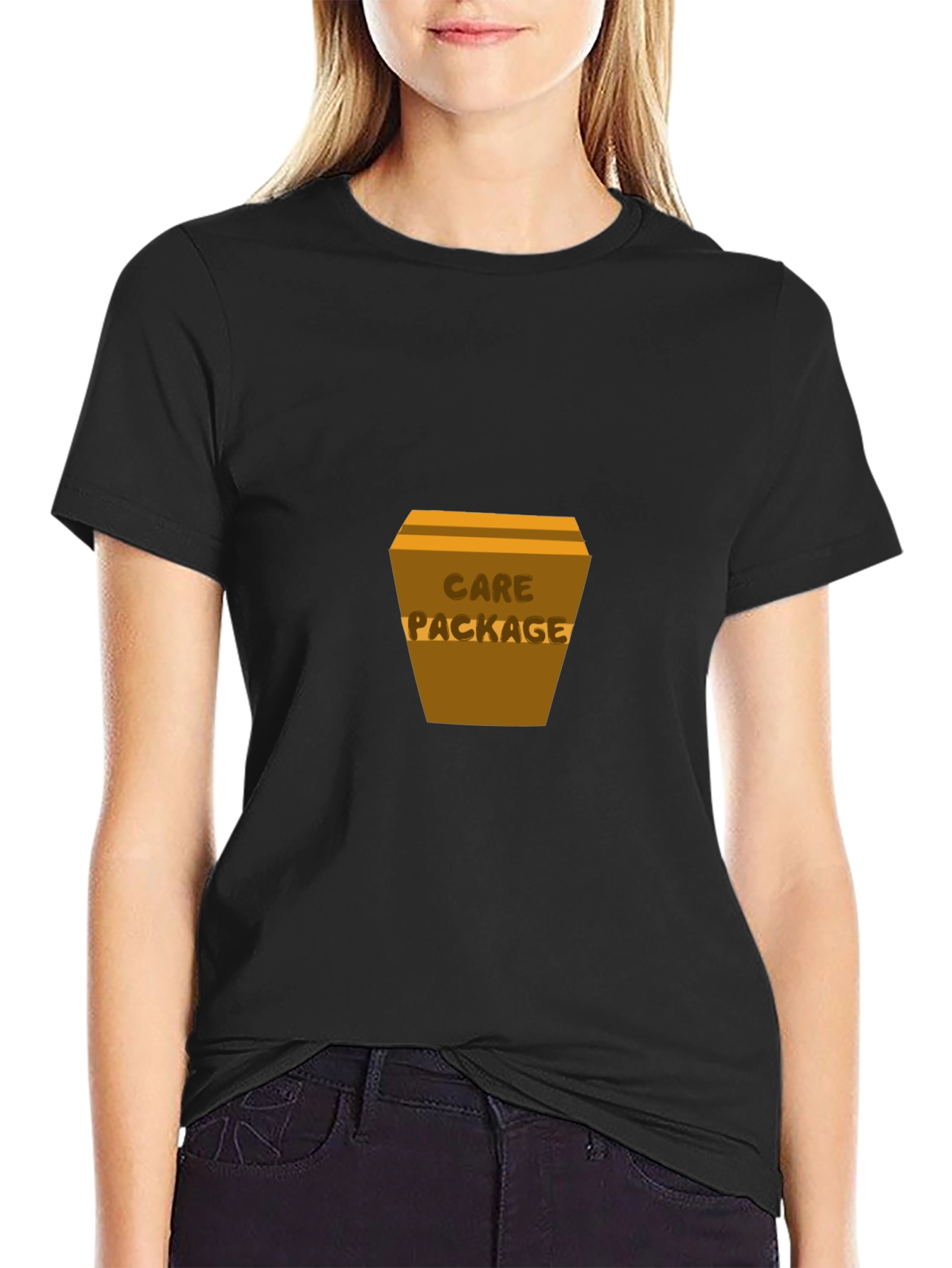 Care Package T-Shirt - Classic Black Cotton Tee