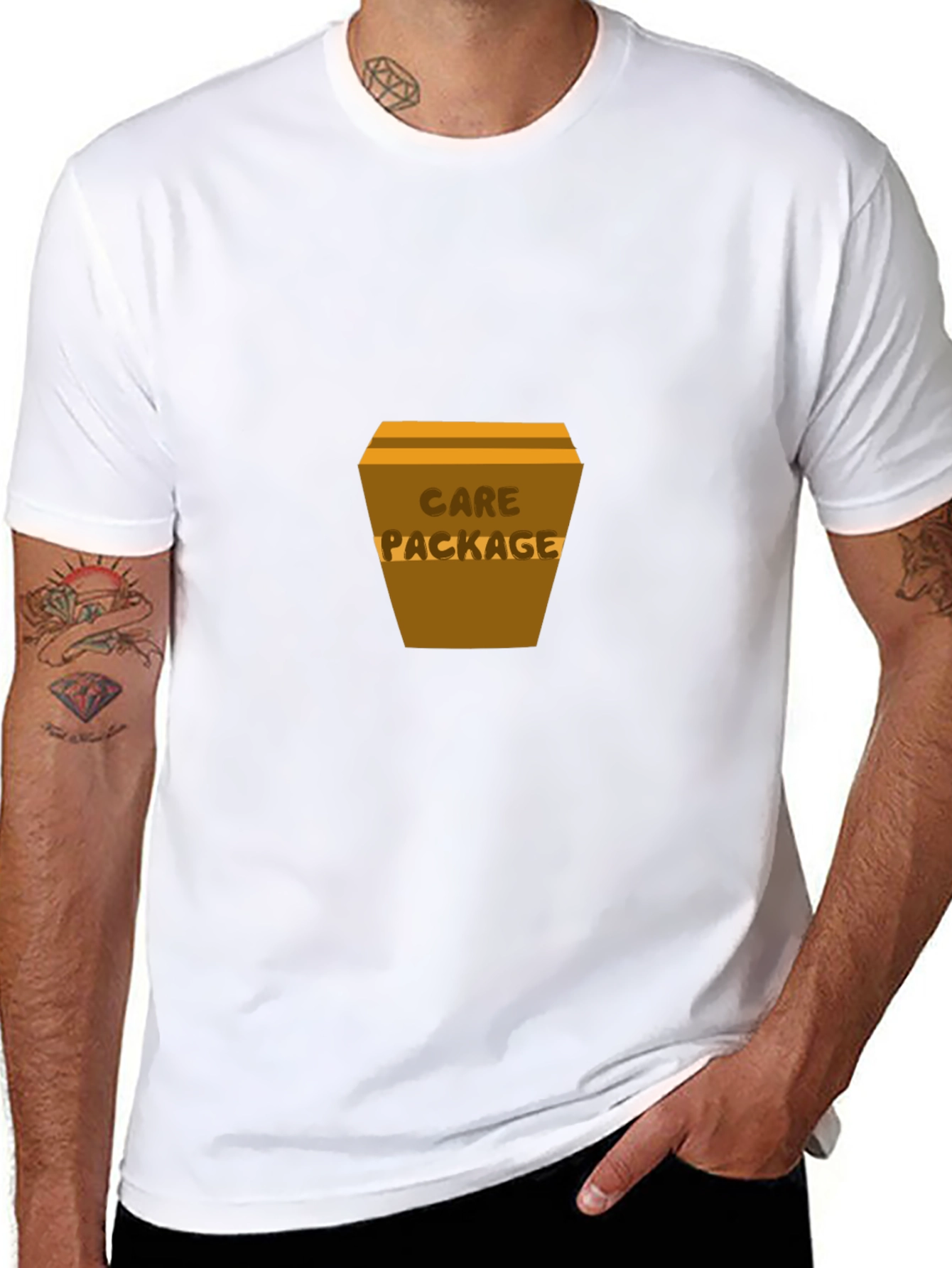 Care Package T-Shirt - Classic Black Cotton Tee