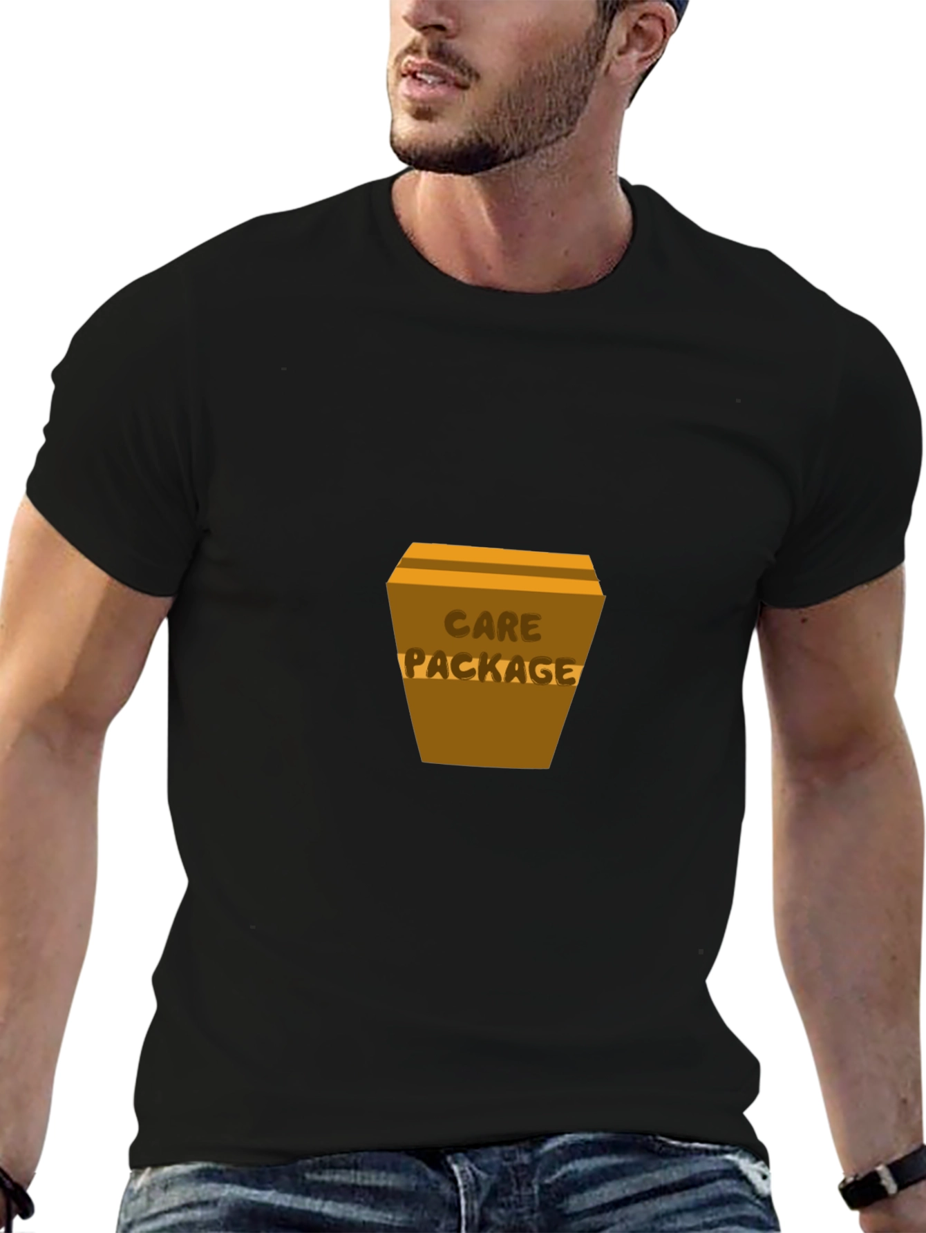 Care Package T-Shirt - Classic Black Cotton Tee