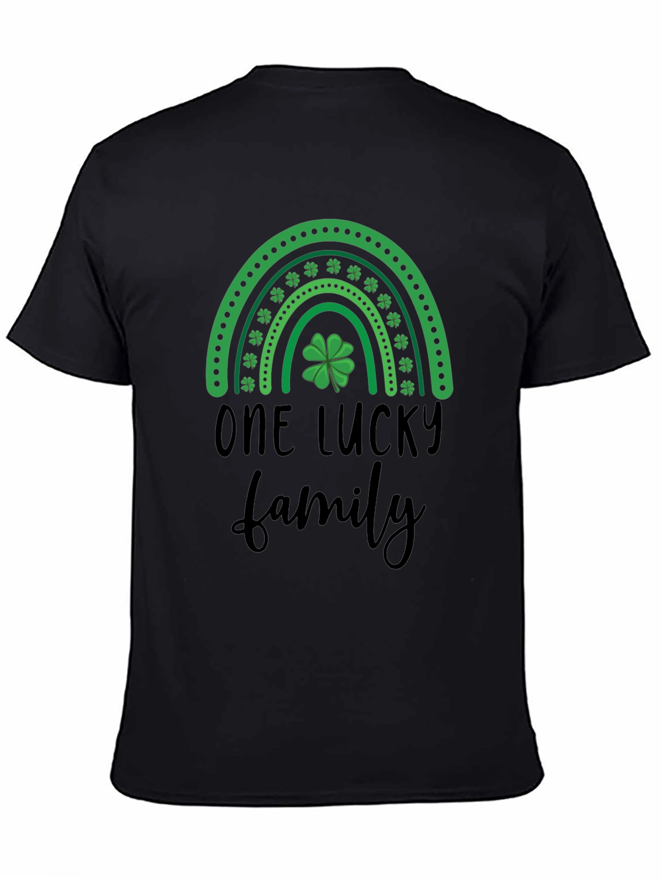 One Lucky Family Shamrock Rainbow T-Shirt