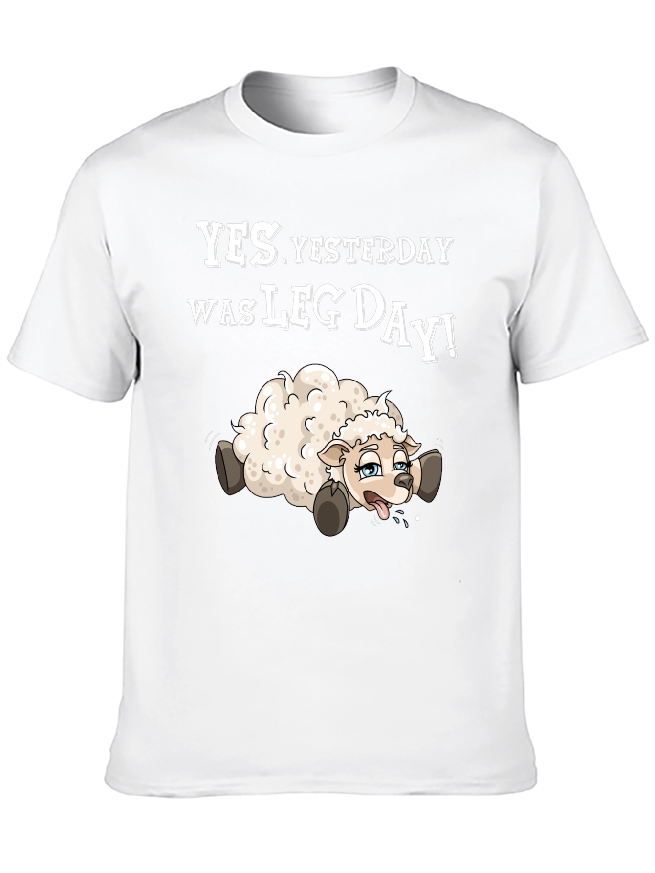Funny Leg Day T-Shirt - Sheep Design