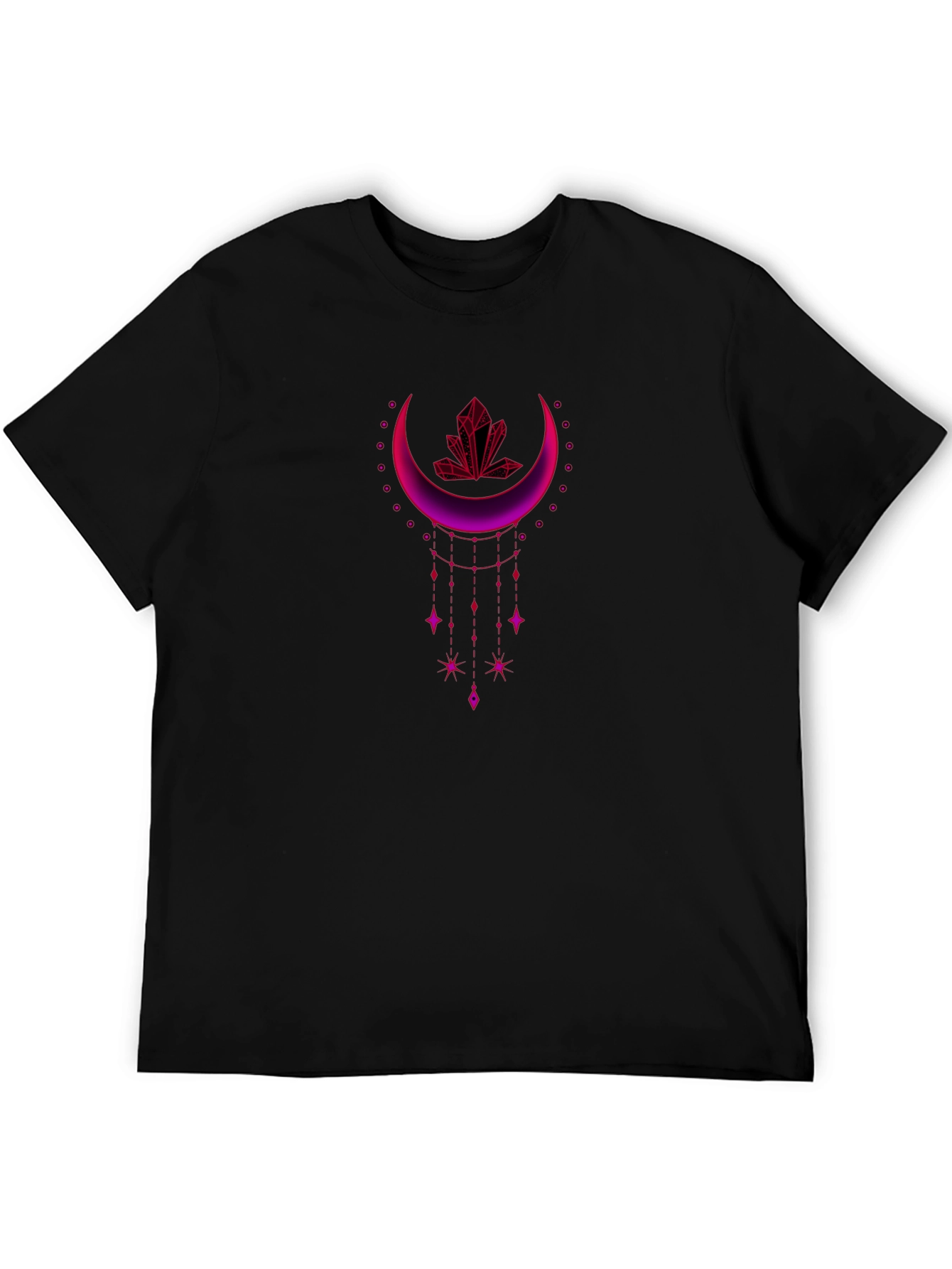 Mystic Moon Crystal Graphic Tee - Black