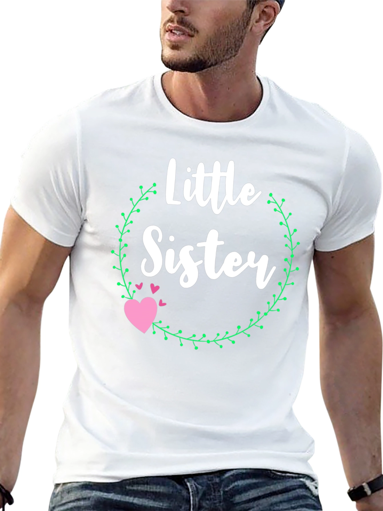 Little Sister Heart T-Shirt - Cute Family Tee