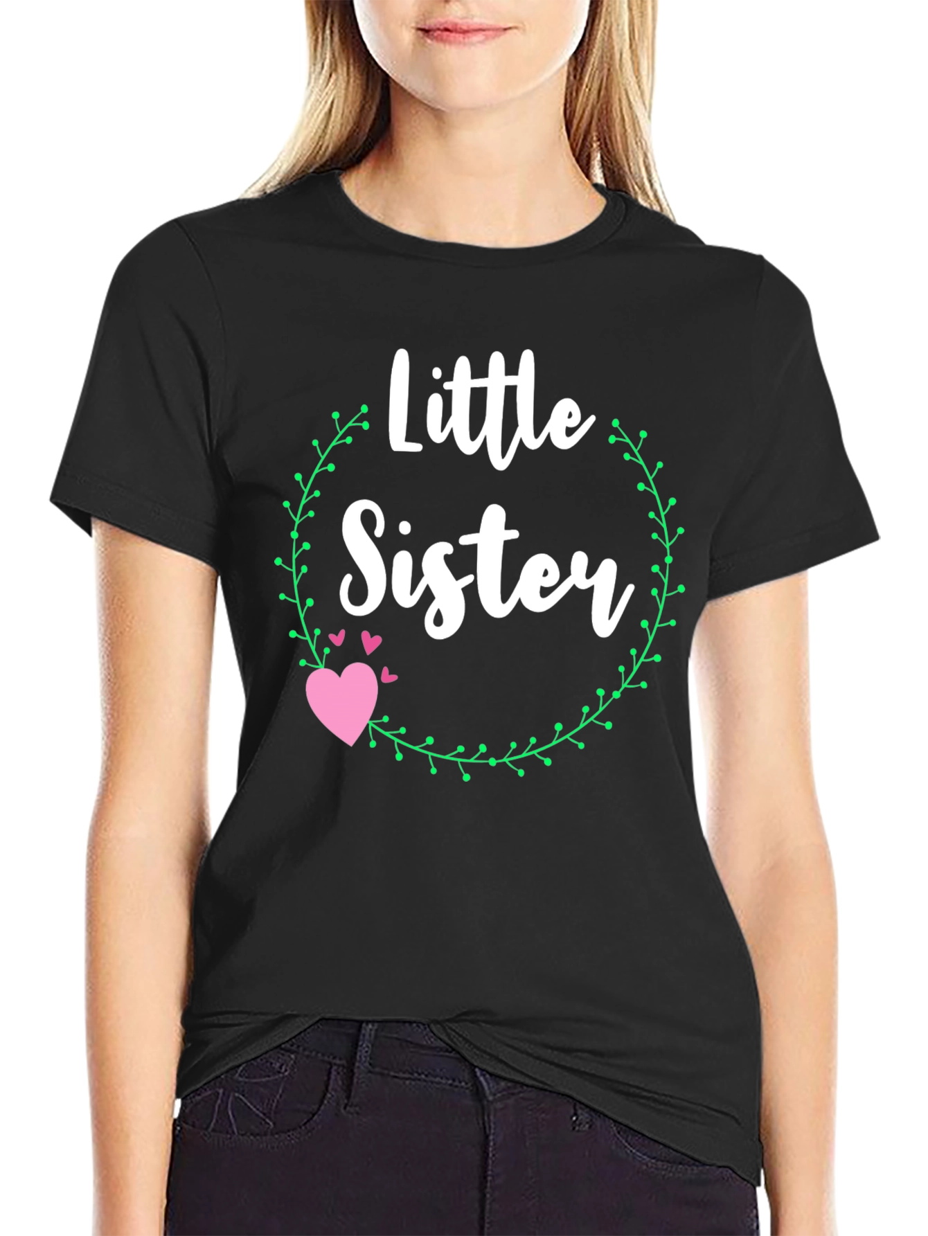 Little Sister Heart T-Shirt - Cute Family Tee