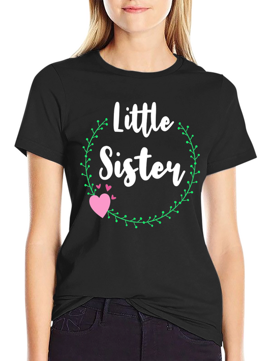 Little Sister Heart T-Shirt - Cute Family Tee