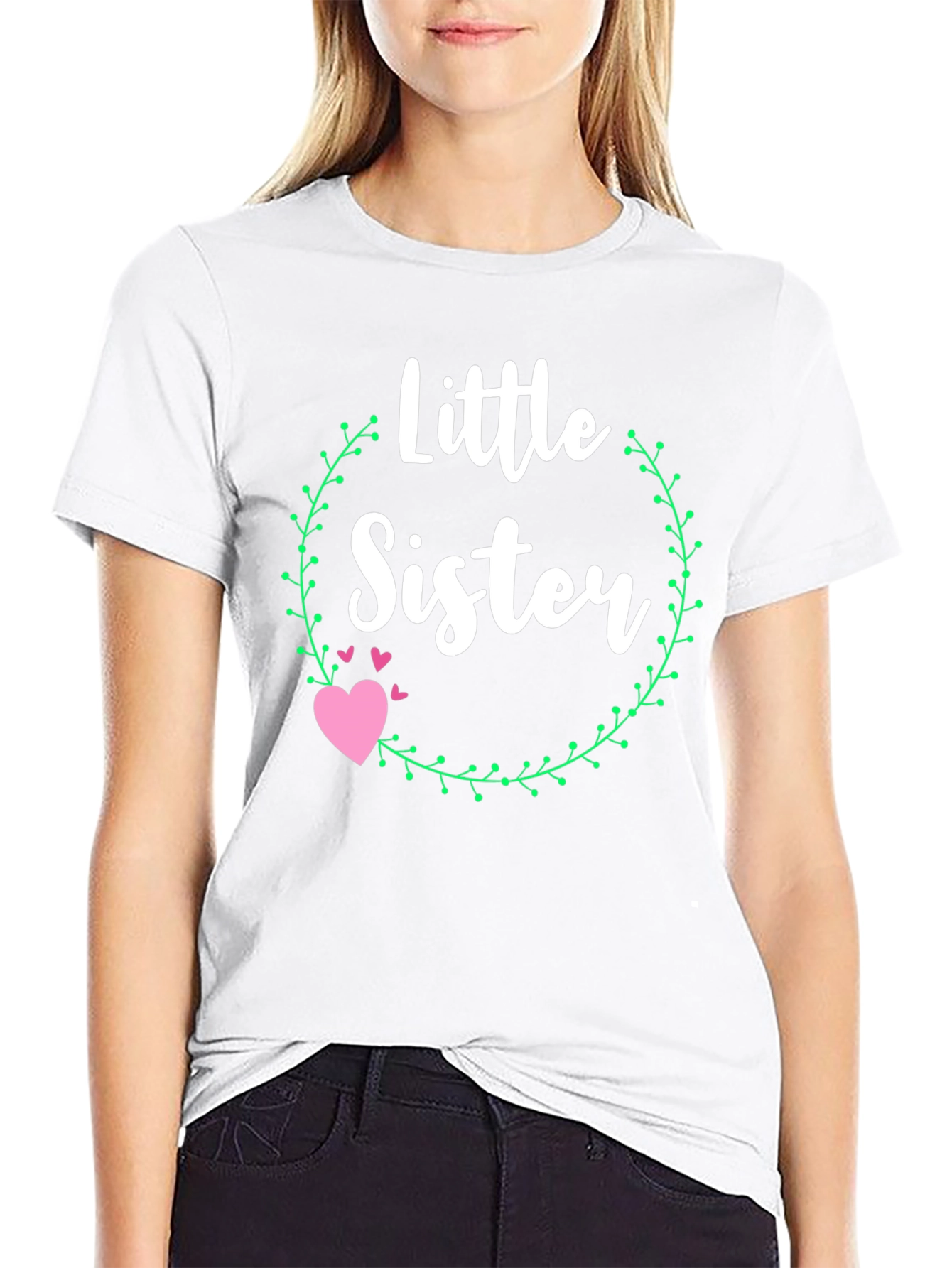 Little Sister Heart T-Shirt - Cute Family Tee
