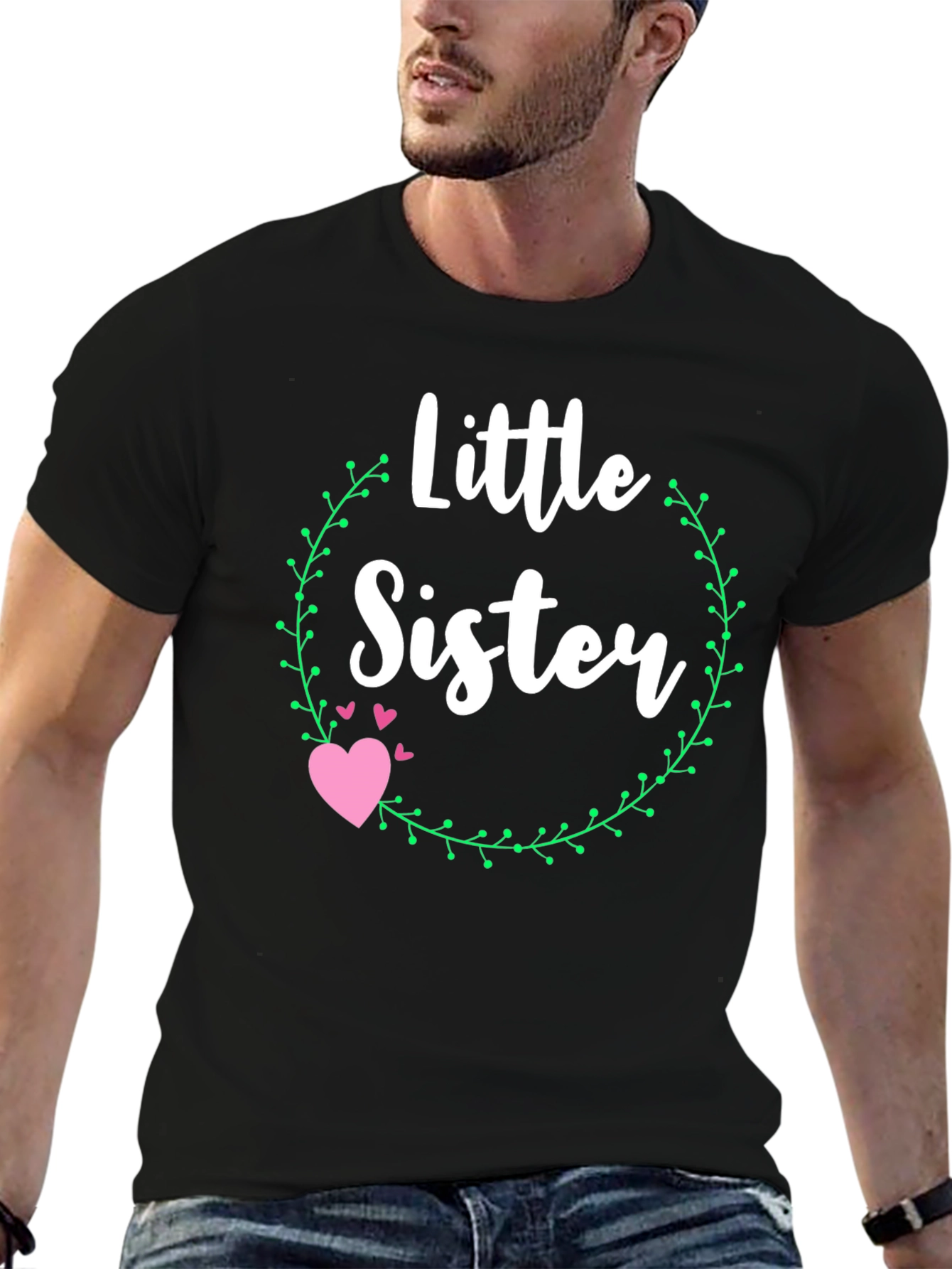 Little Sister Heart T-Shirt - Cute Family Tee