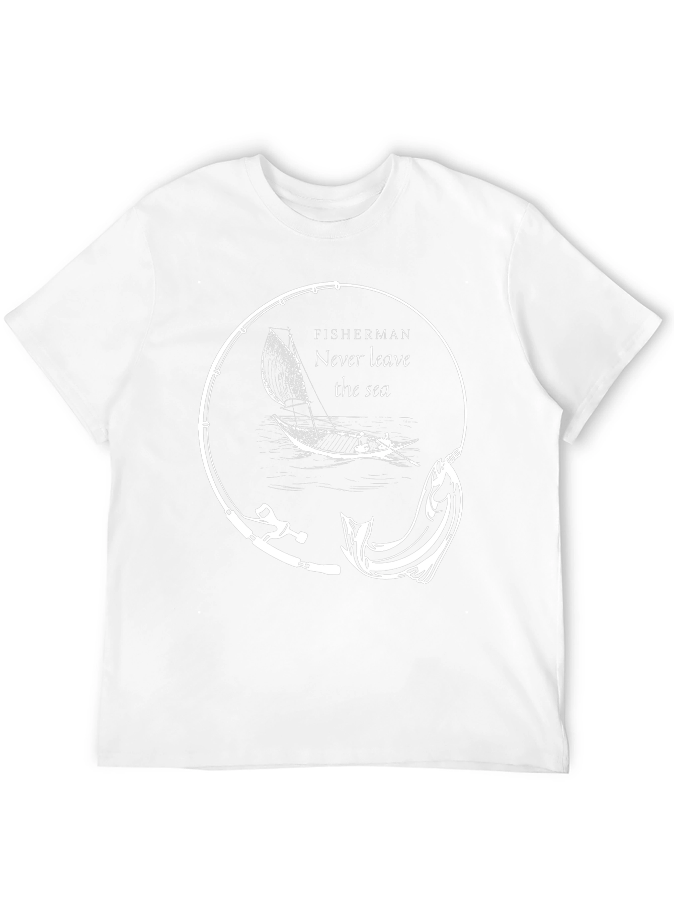 Fisherman Never Leave the Sea Graphic Tee