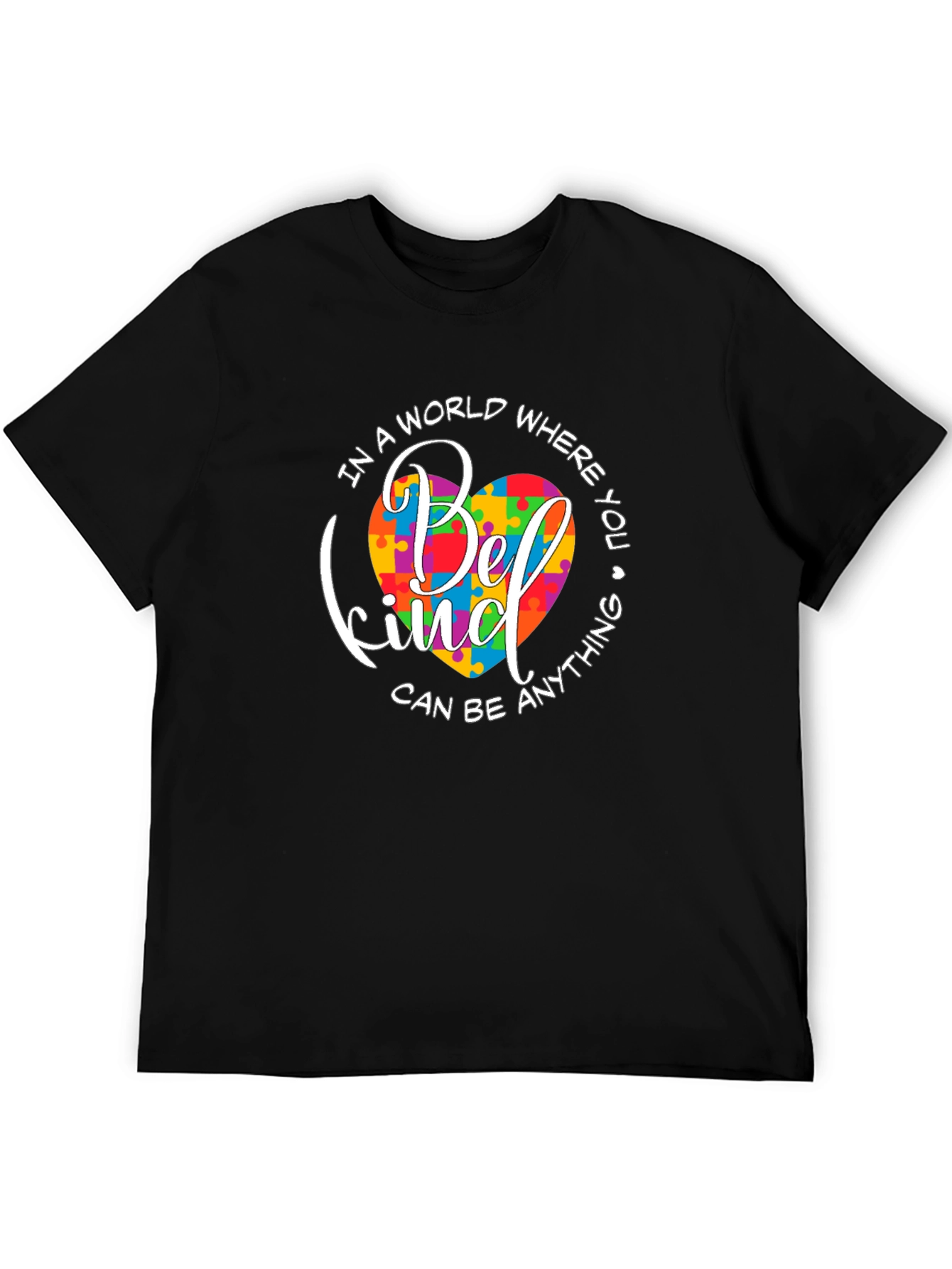 Be Kind Autism Awareness Puzzle Heart T-Shirt