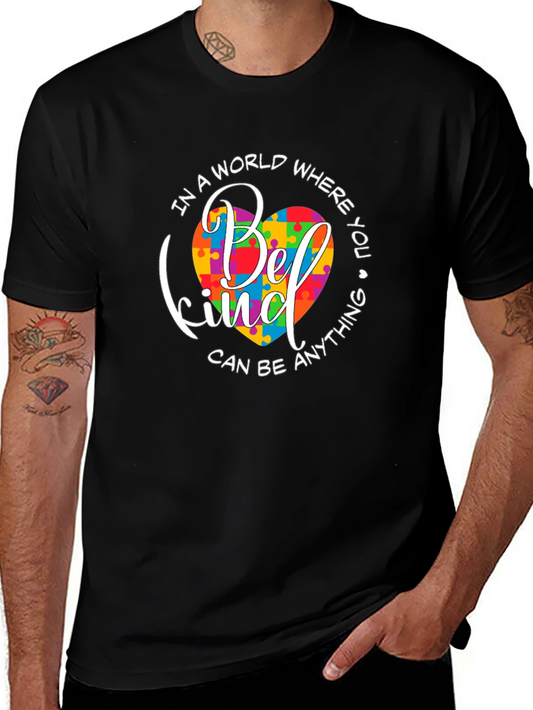 Be Kind Autism Awareness Puzzle Heart T-Shirt