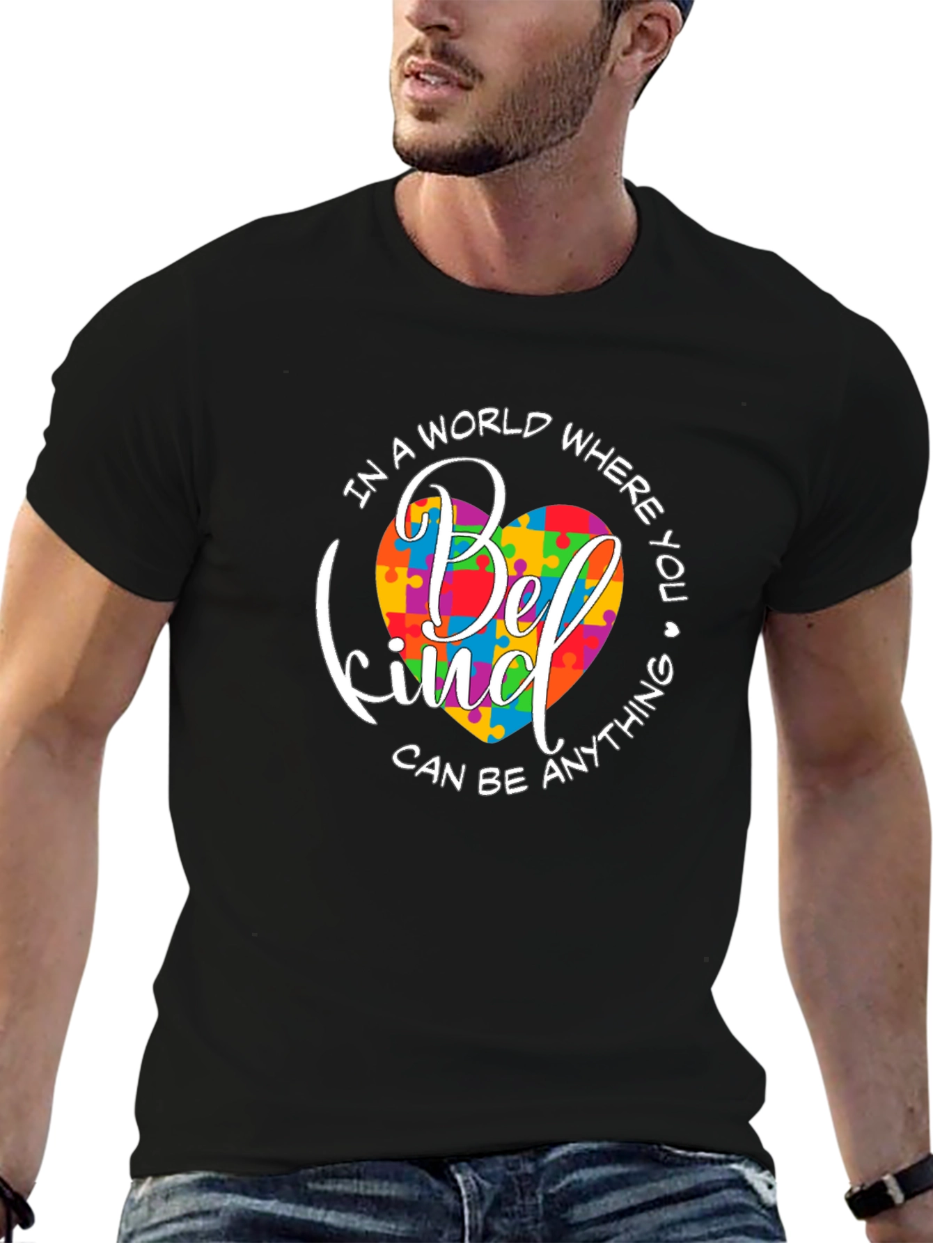 Be Kind Autism Awareness Puzzle Heart T-Shirt