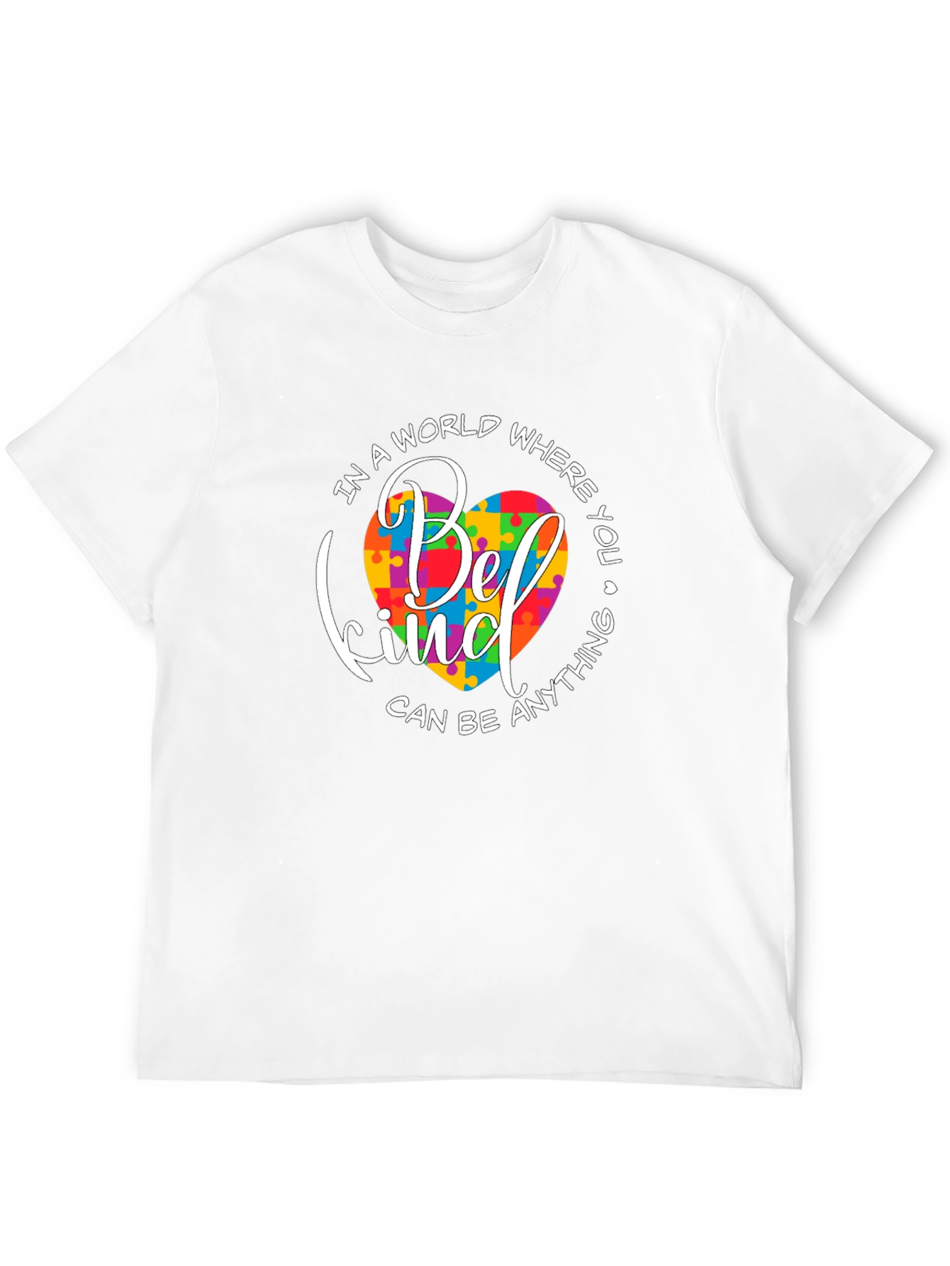 Be Kind Autism Awareness Puzzle Heart T-Shirt