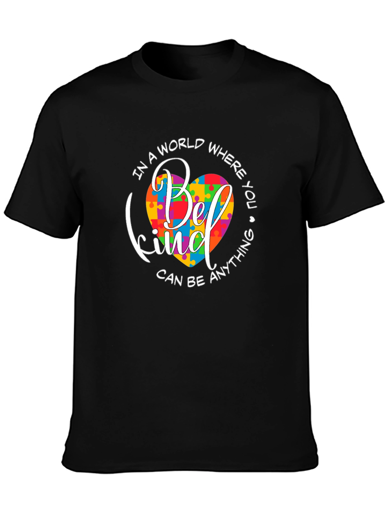 Be Kind Autism Awareness Puzzle Heart T-Shirt