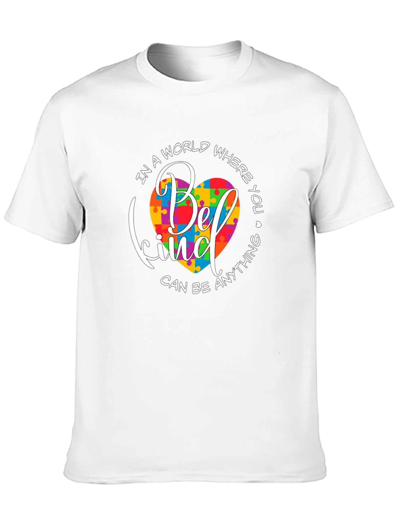 Be Kind Autism Awareness Puzzle Heart T-Shirt