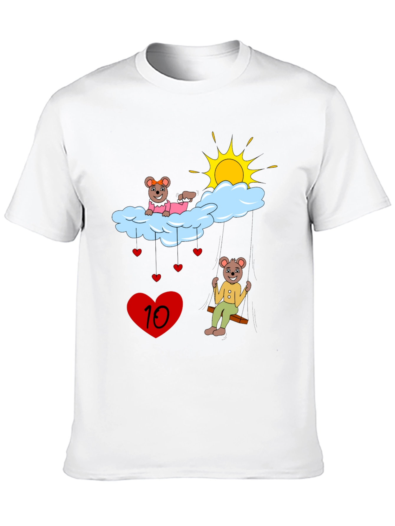 Cute Cartoon Bear Cloud T-Shirt