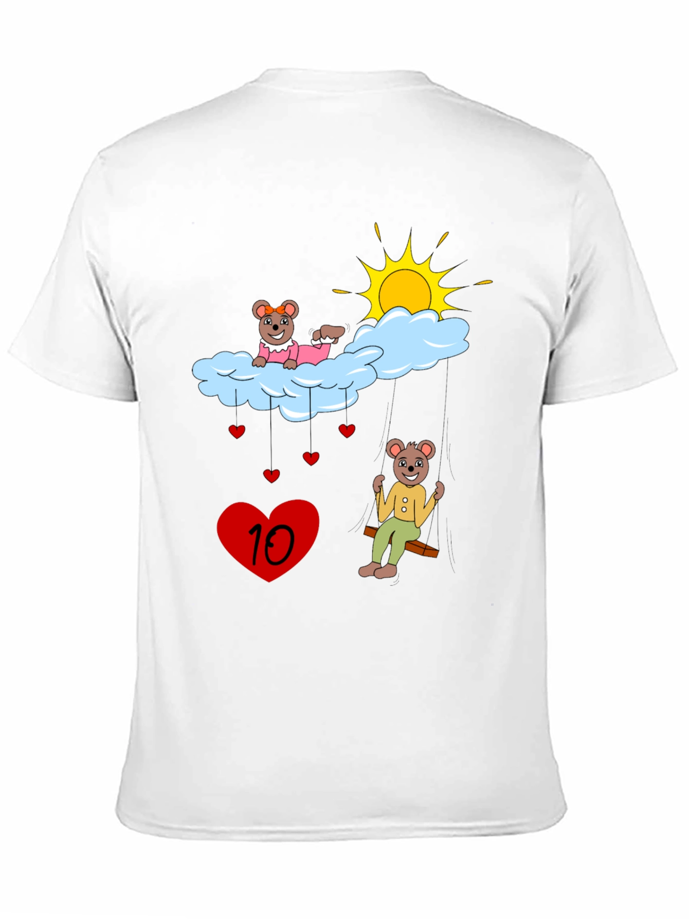 Cute Cartoon Bear Cloud T-Shirt