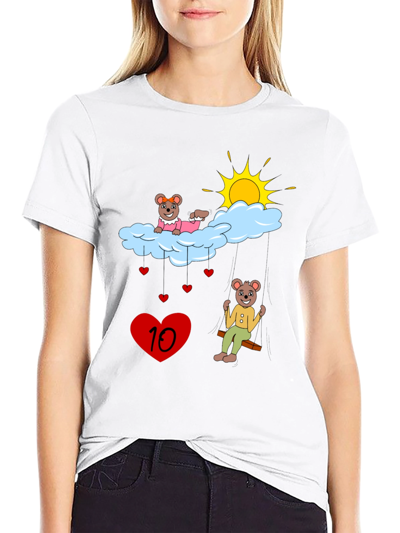 Cute Cartoon Bear Cloud T-Shirt