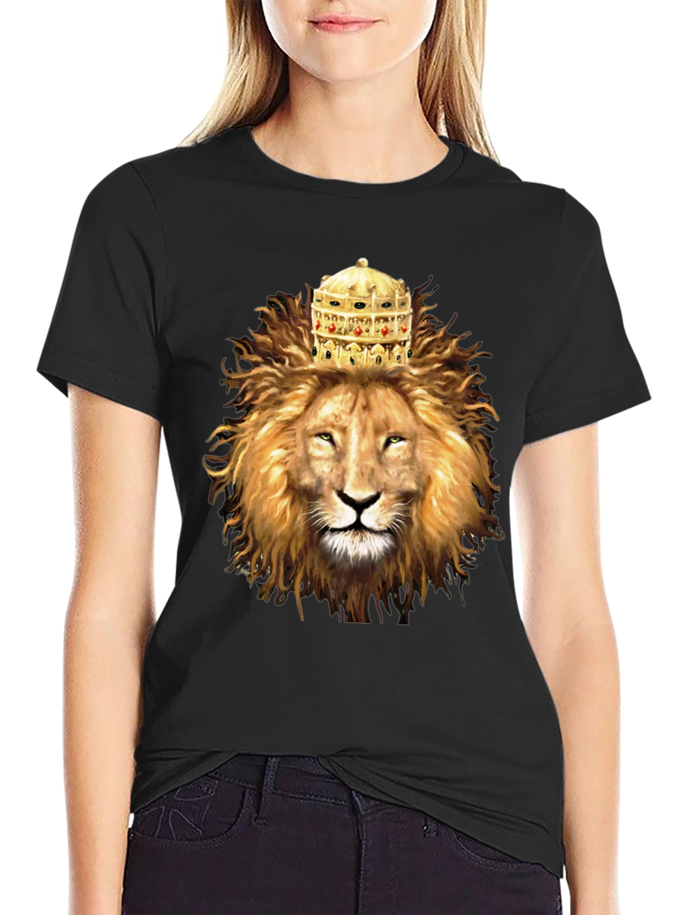 Lion King Graphic Tee - Black Cotton Blend