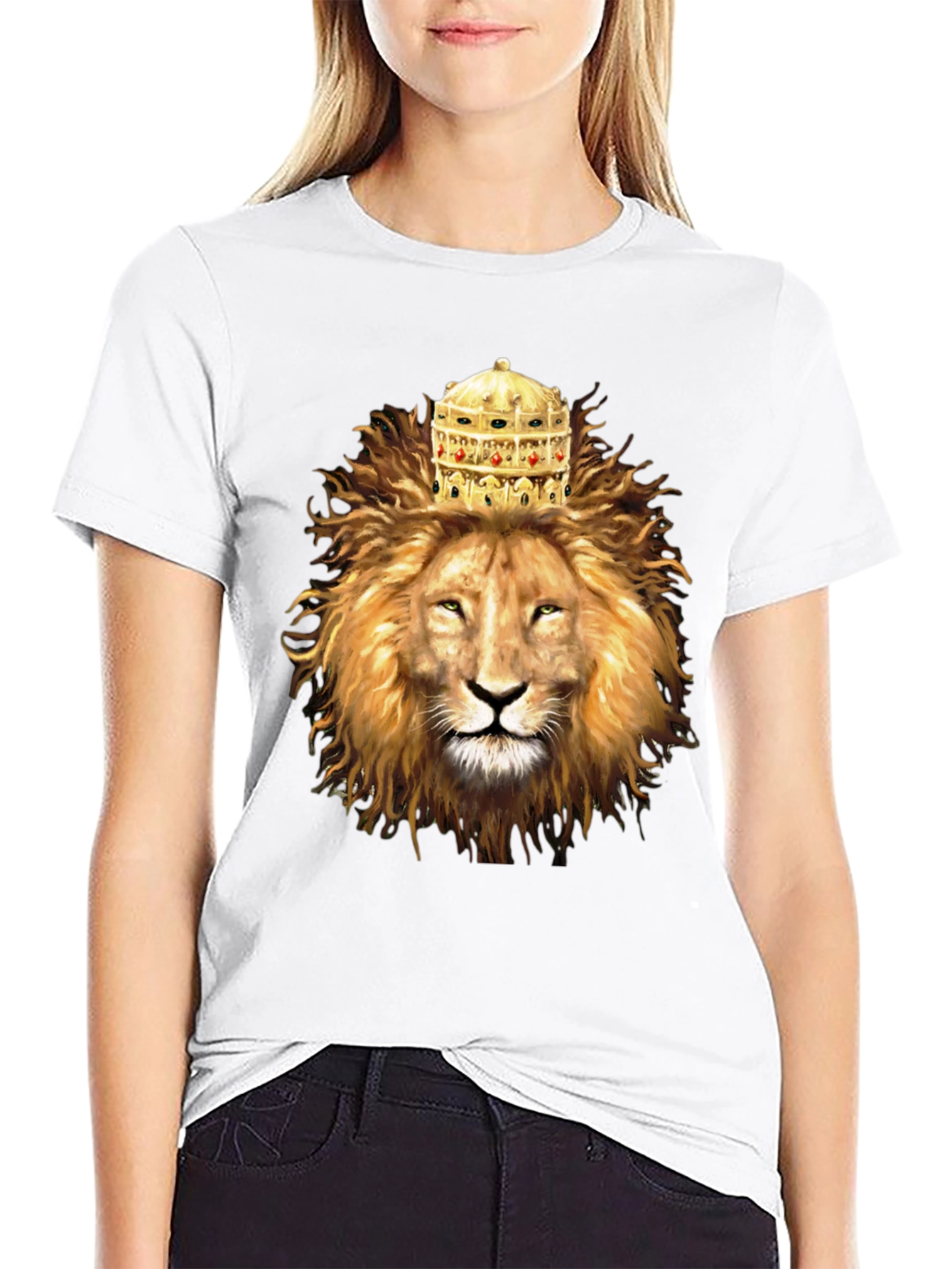 Lion King Graphic Tee - Black Cotton Blend